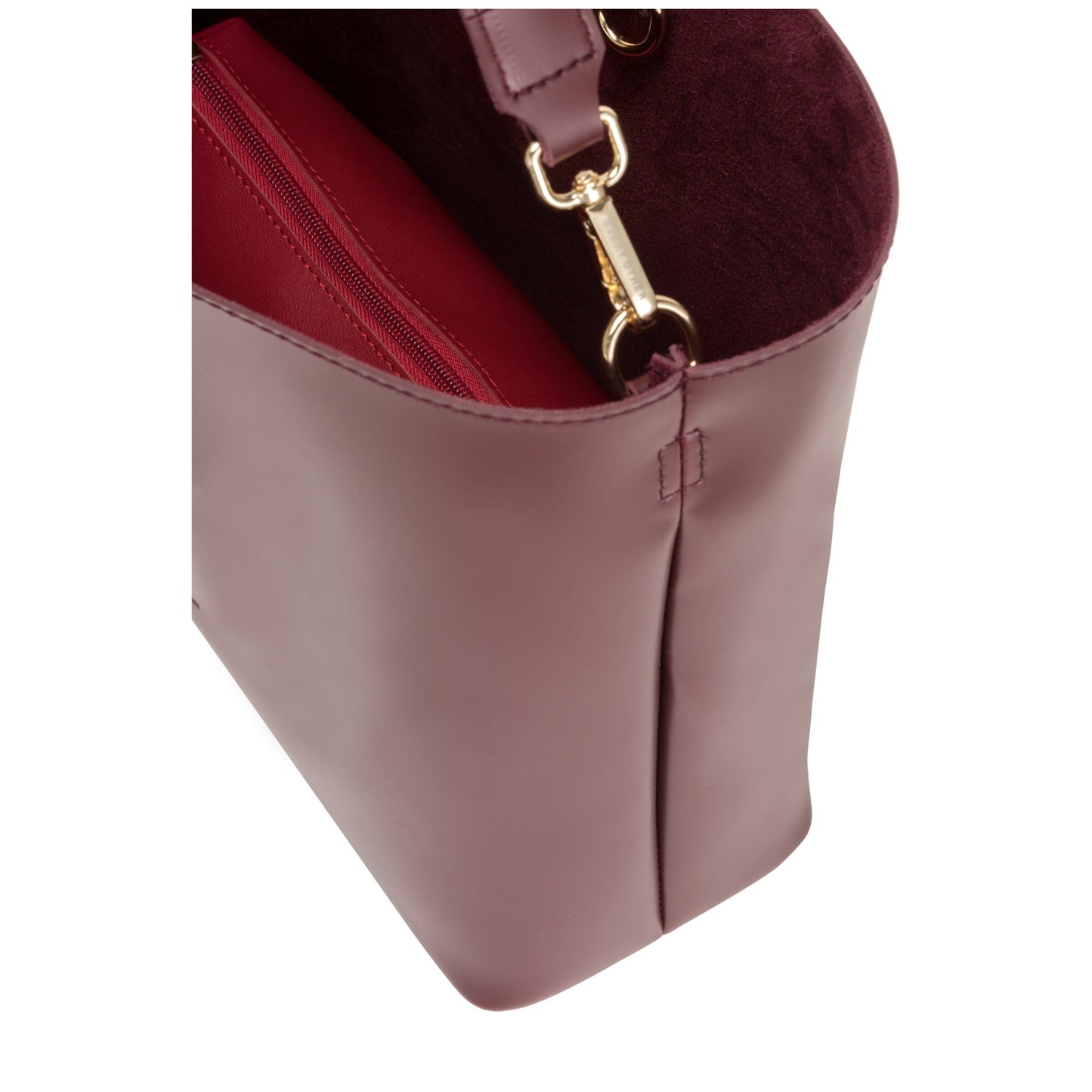 Adjustable Slouch Tote Bag Burgundy