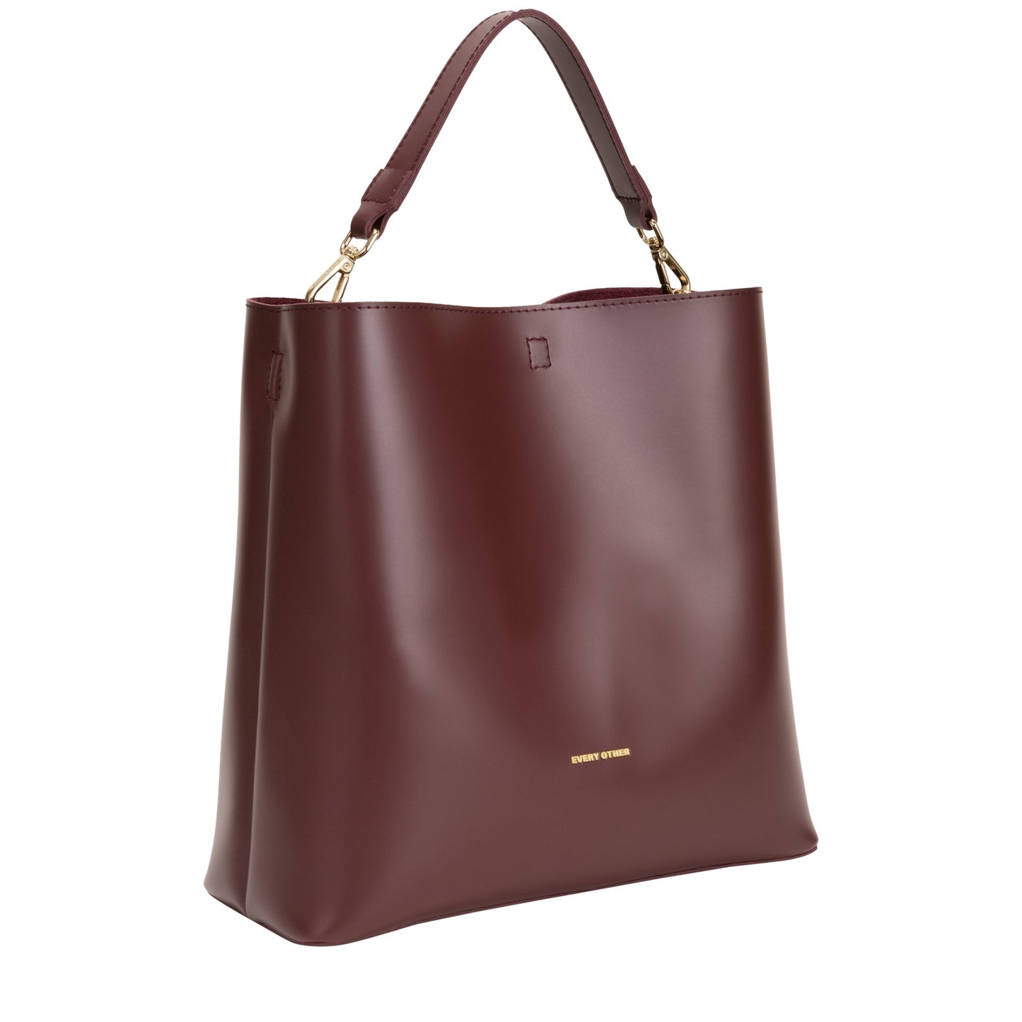 Adjustable Slouch Tote Bag Burgundy