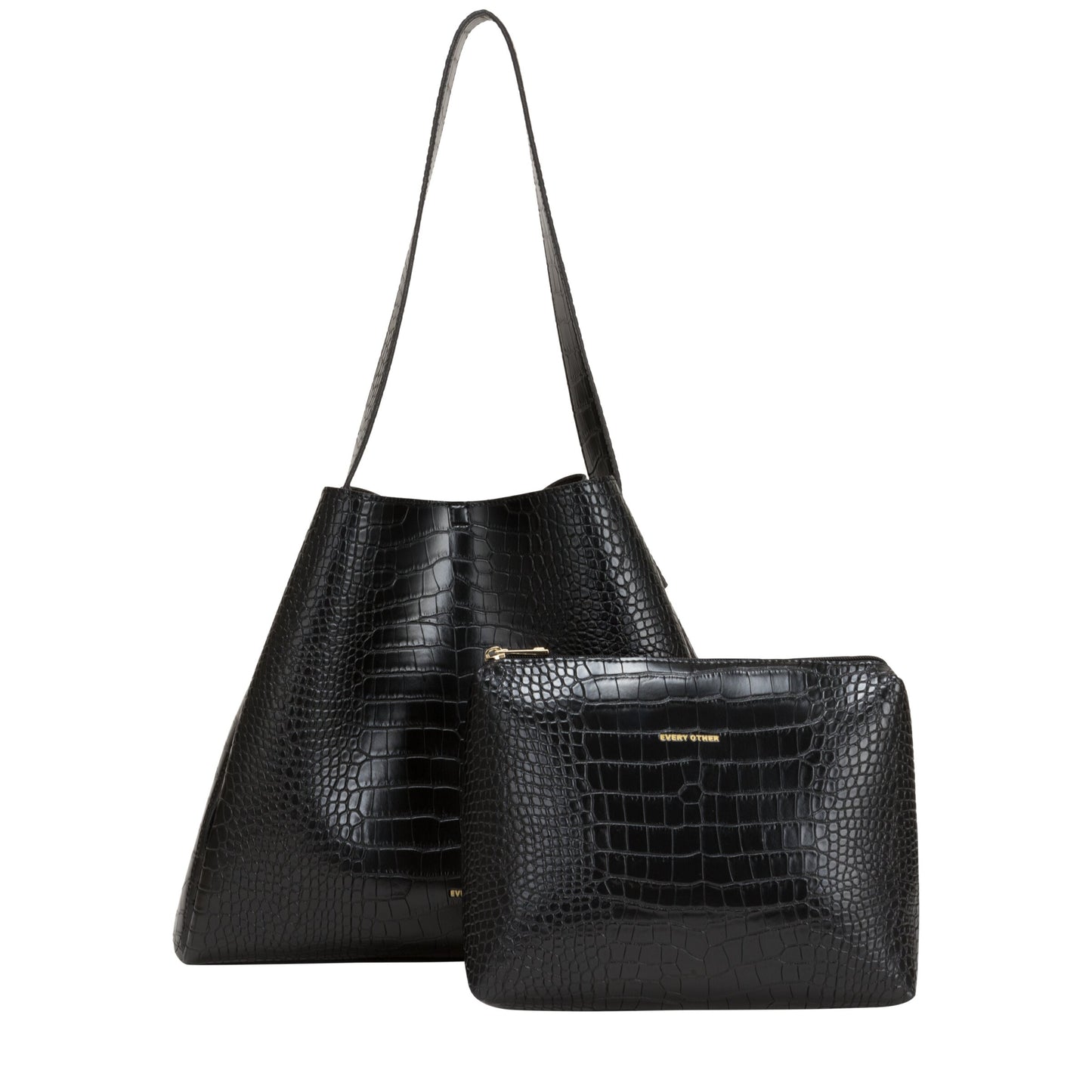 Croc effect large tote bag
