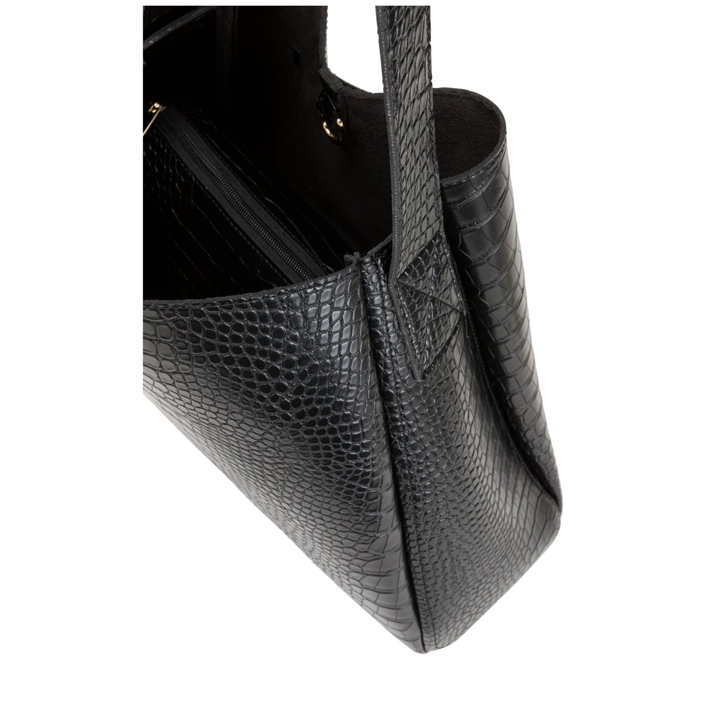 Croc effect large tote bag