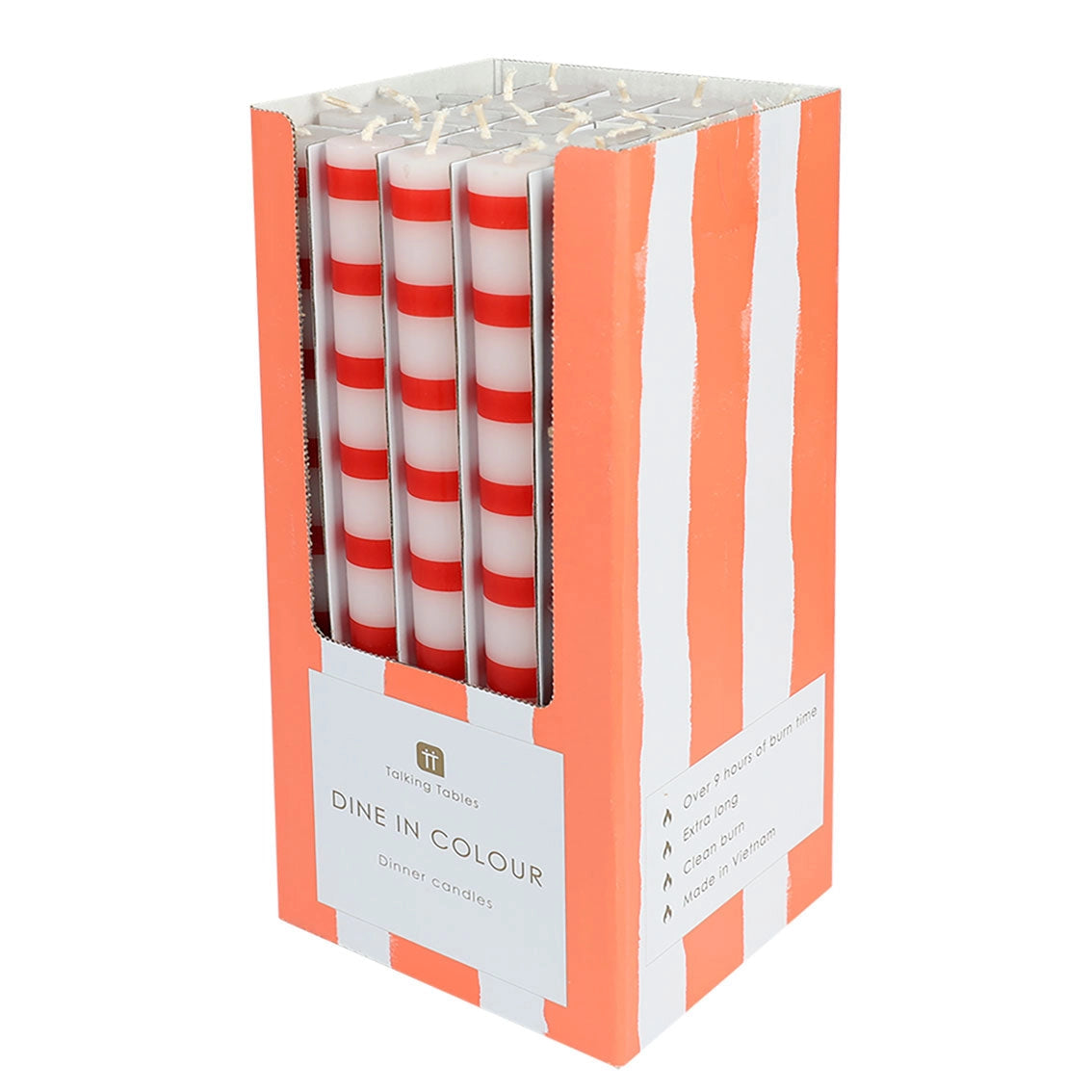 Red & White Dinner Candles