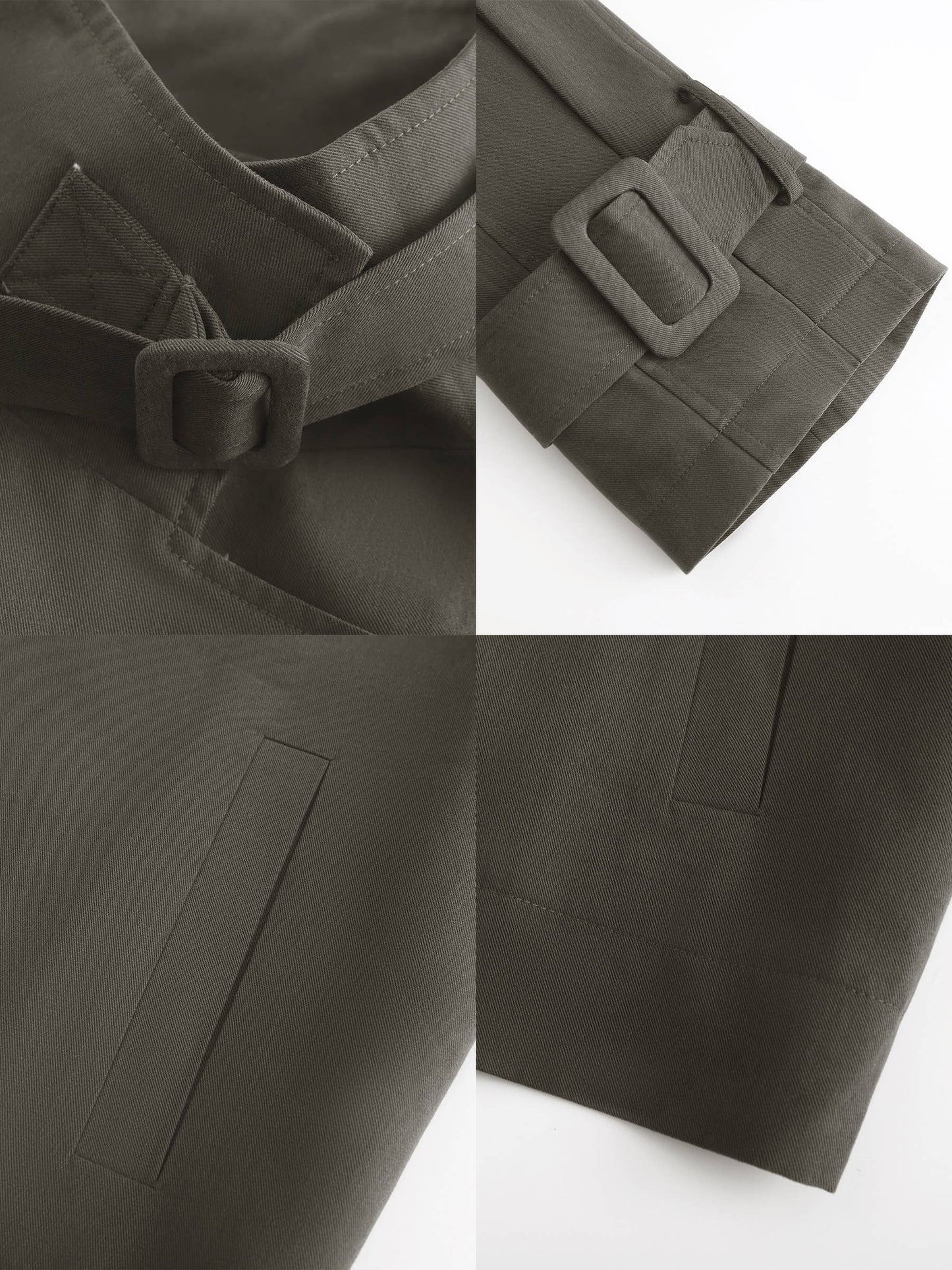 Overlay Cropped Trench Coat