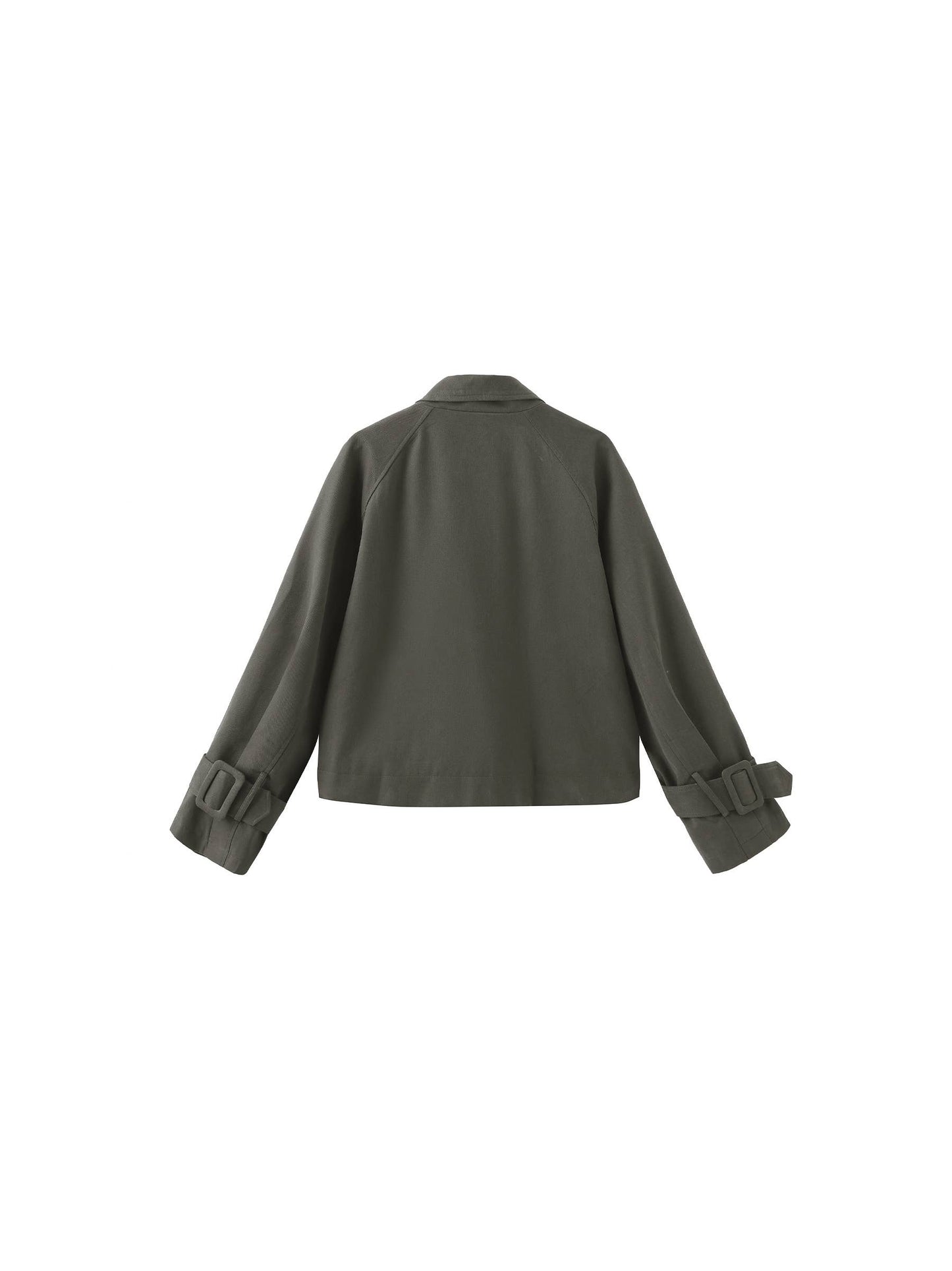 Overlay Cropped Trench Coat