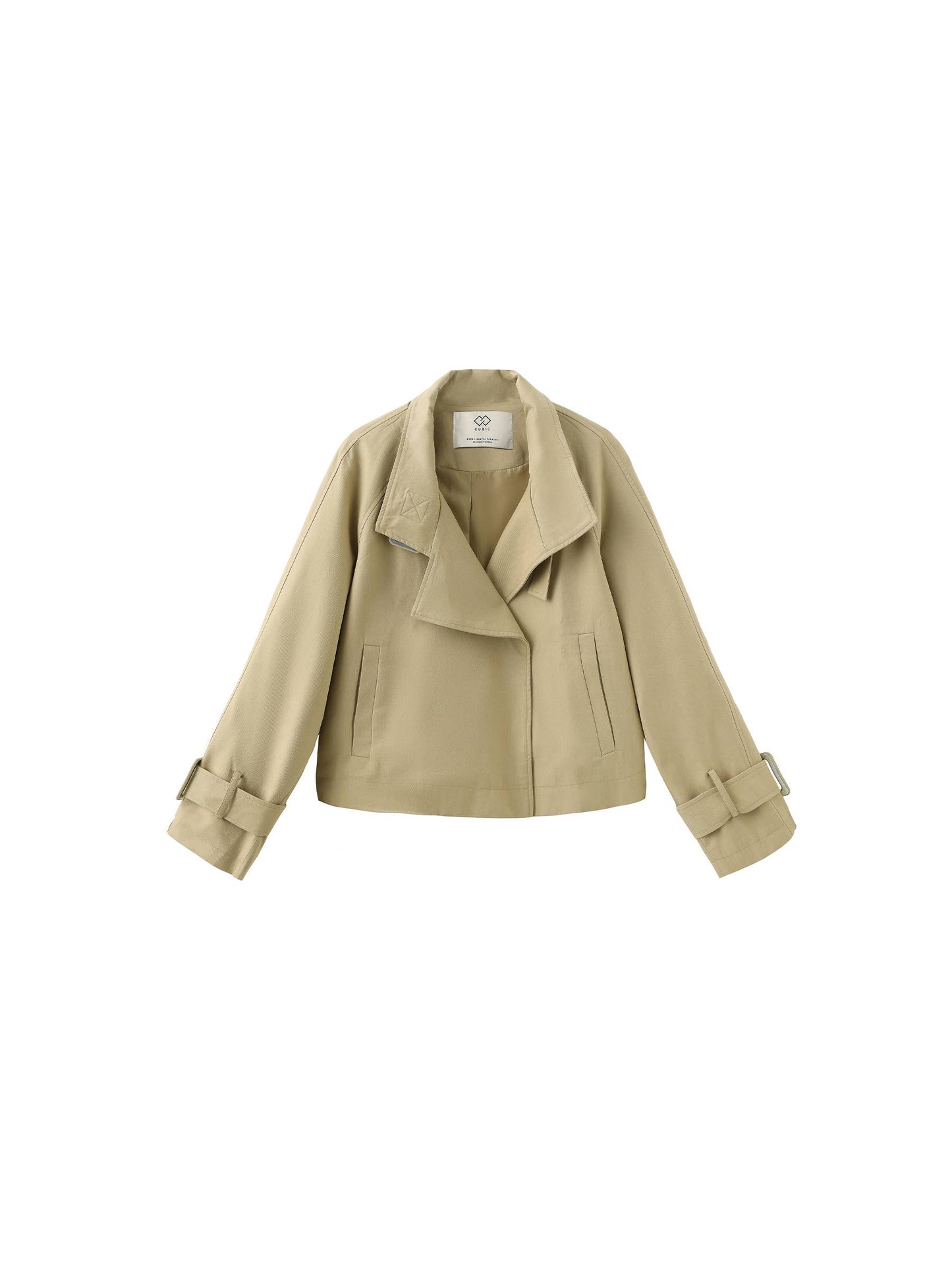 Overlay Cropped Trench Coat