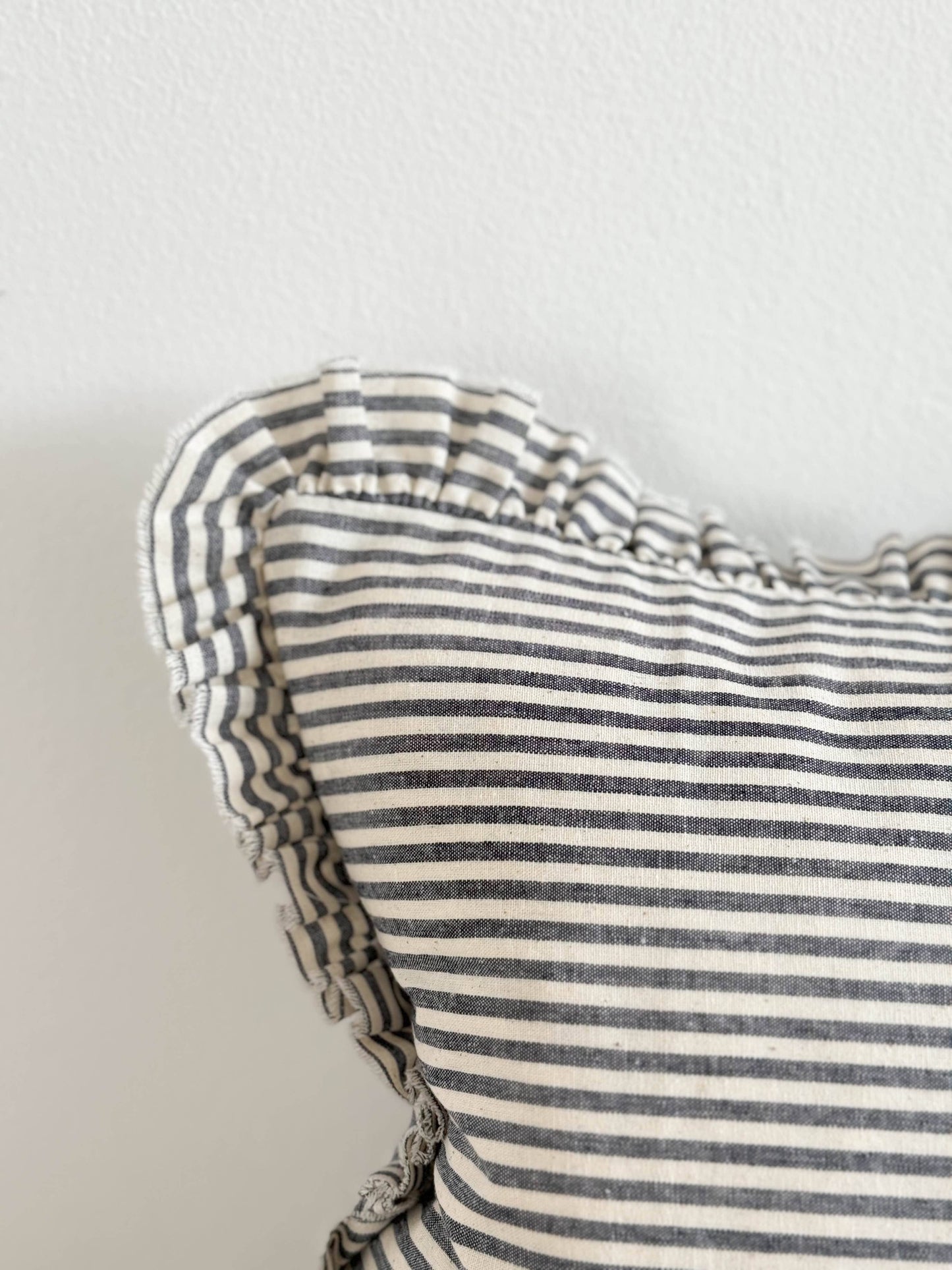 Darcy Cotton Cushion Cover 80x30 - Navy & Cream