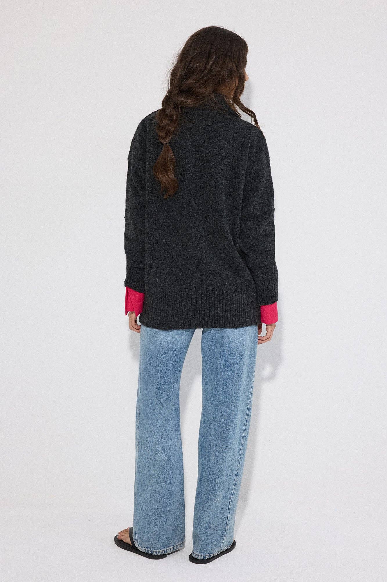 Polo Collar Knit Sweater