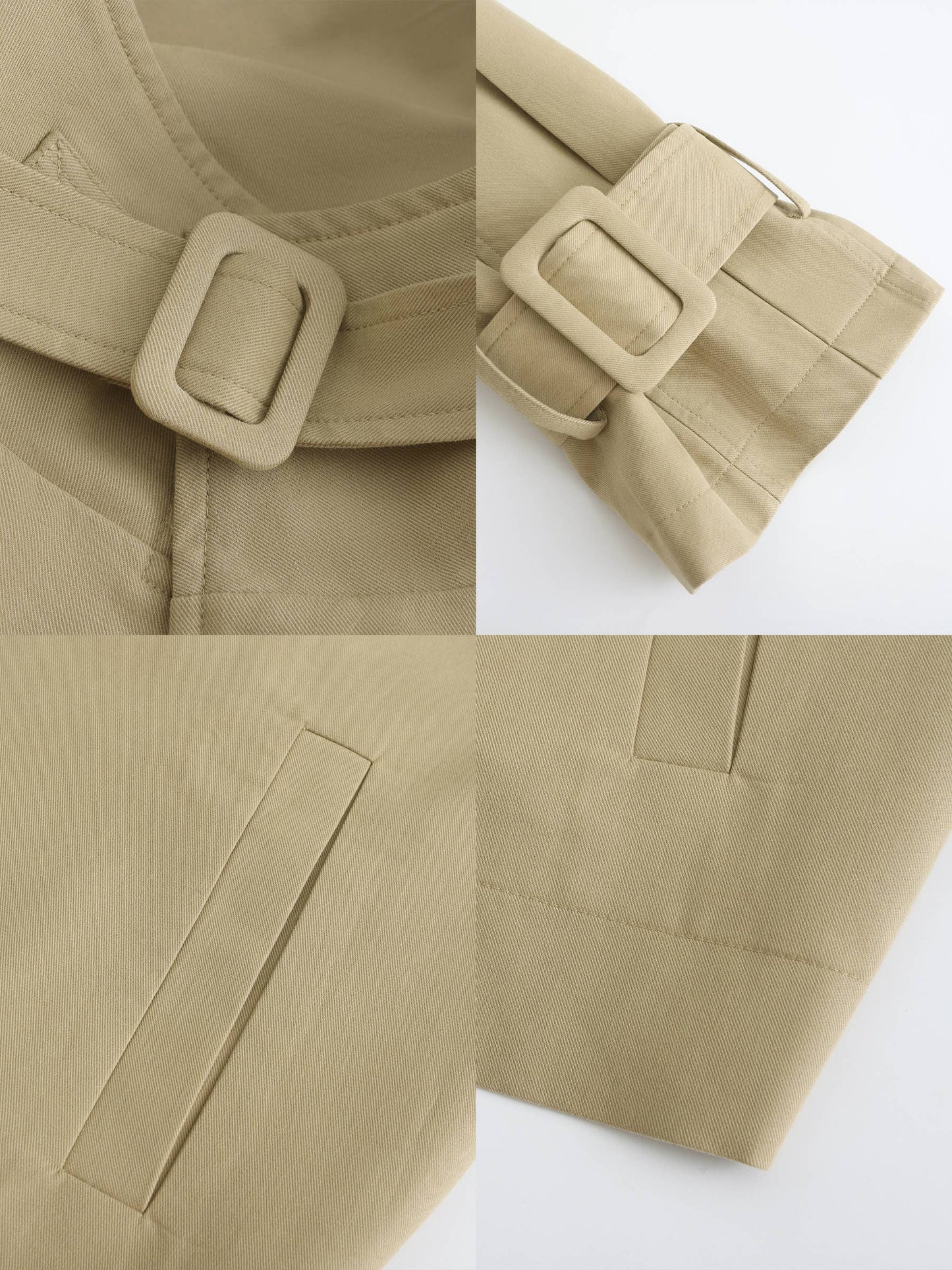 Overlay Cropped Trench Coat