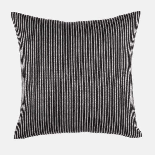 Black Louie Stripe Cushion - MarramTrading.com