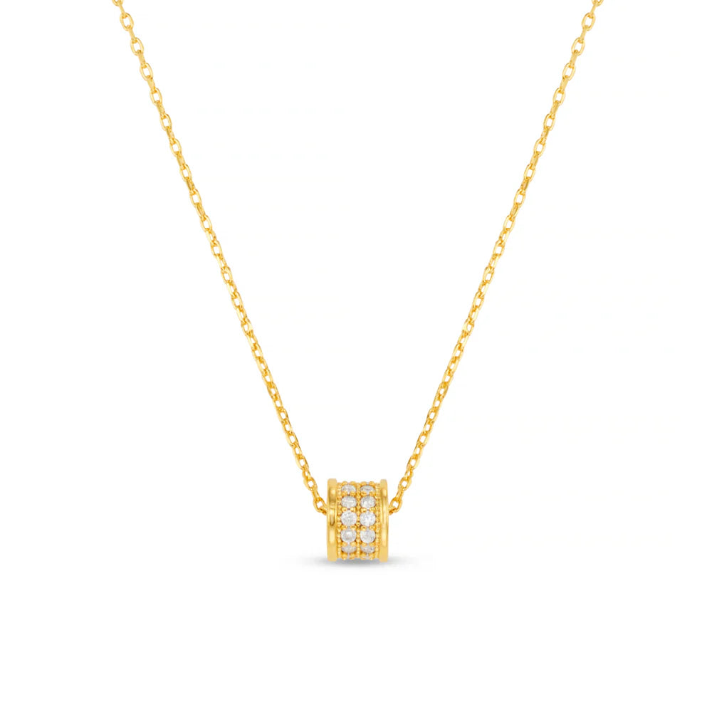 Pavé Thread Through Necklace