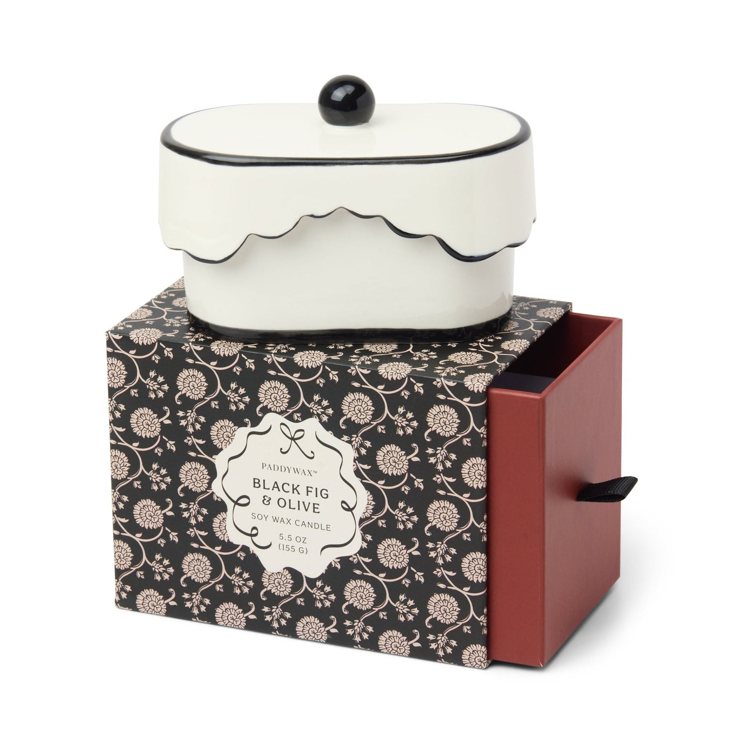 CHERIE CERAMIC DISH CANDLE - BLACK - BLACK FIG & OLIVE - MarramTrading.com