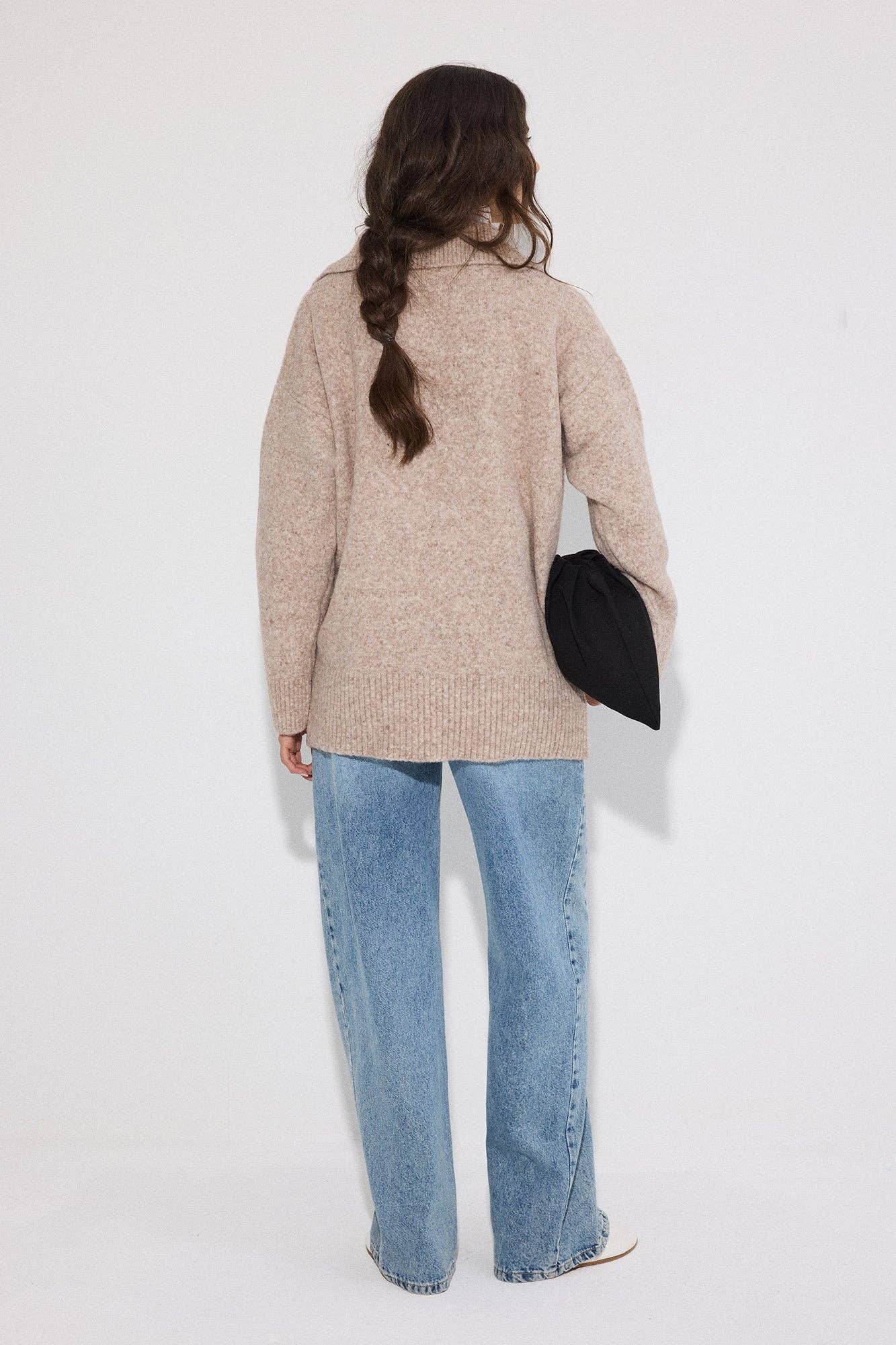 Polo Collar Knit Sweater