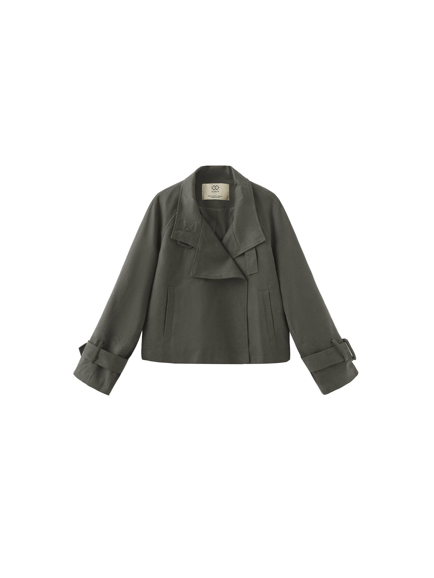 Overlay Cropped Trench Coat