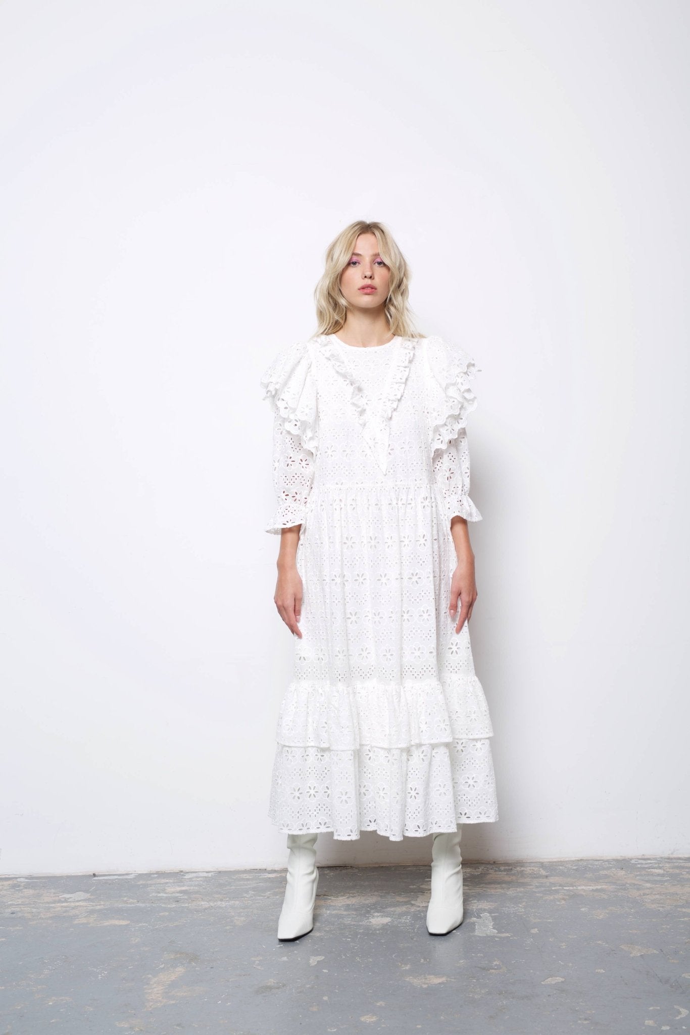 Eden Asymmetrical Hem Midi Tea Dress - MarramTrading.com