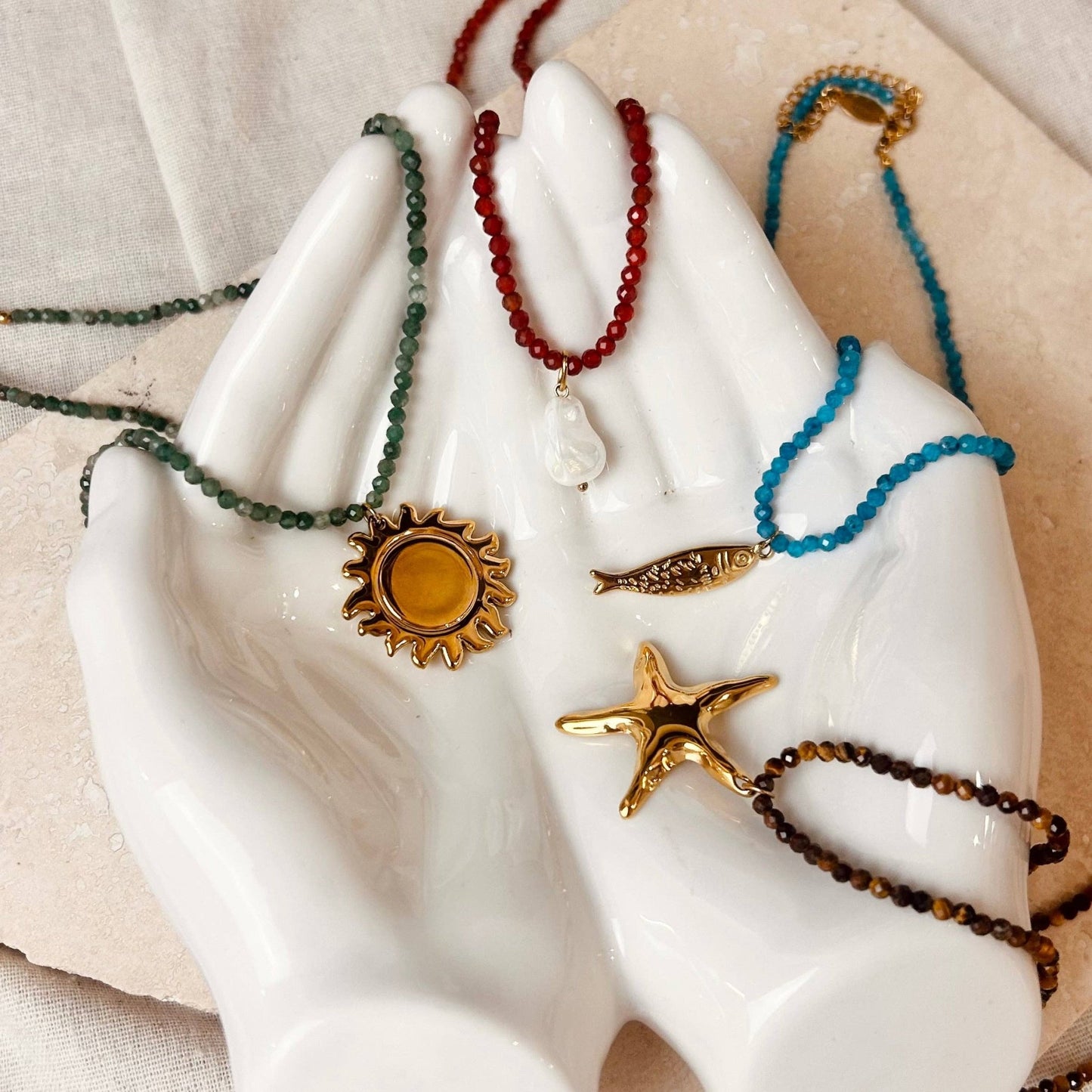 Everyday Beaded Pendant Necklace - MarramTrading.com