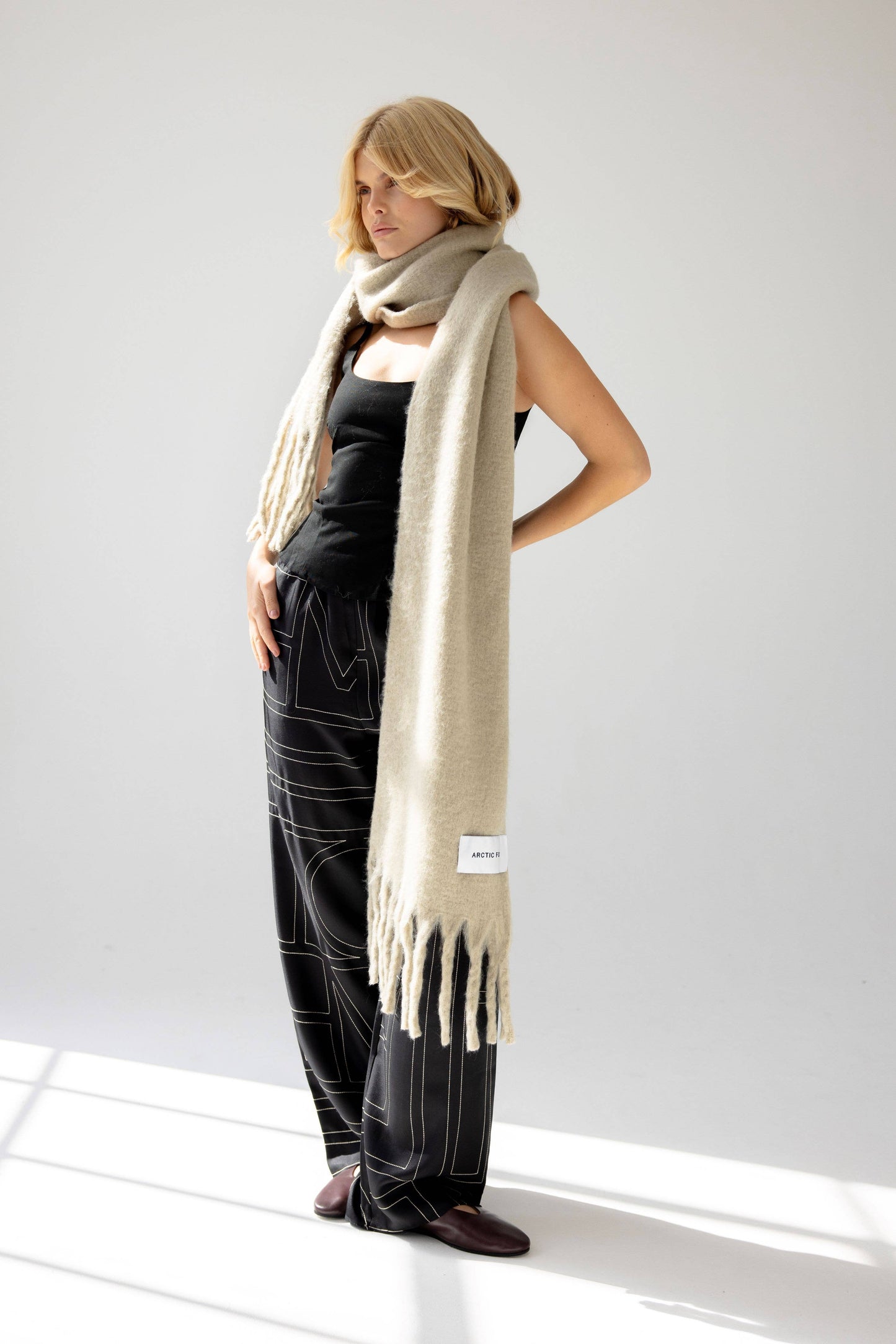 The Reykjavik Scarf - 100% Recycled - Arctic Grey - AW24