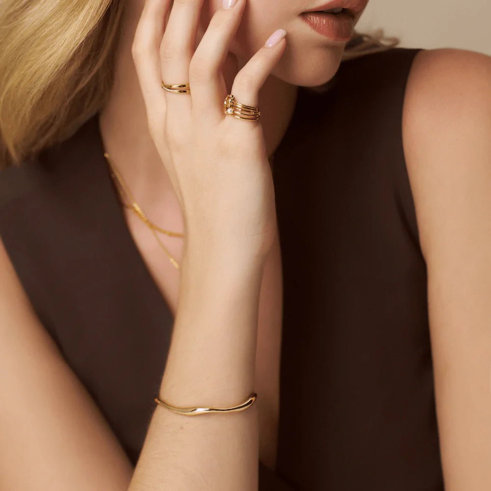 Fine Wave Bangle - MarramTrading.com