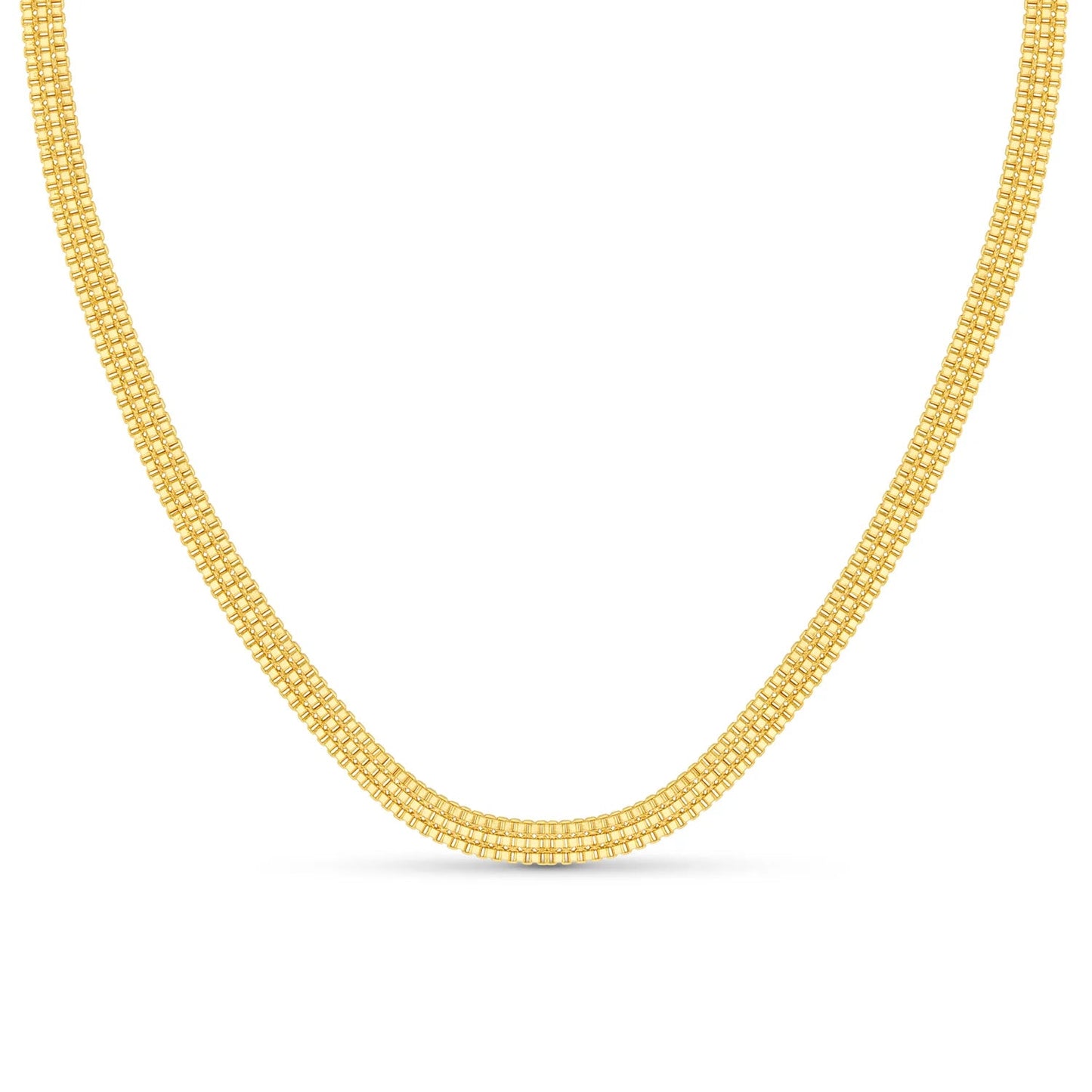 Flat Box Chain Necklace - MarramTrading.com