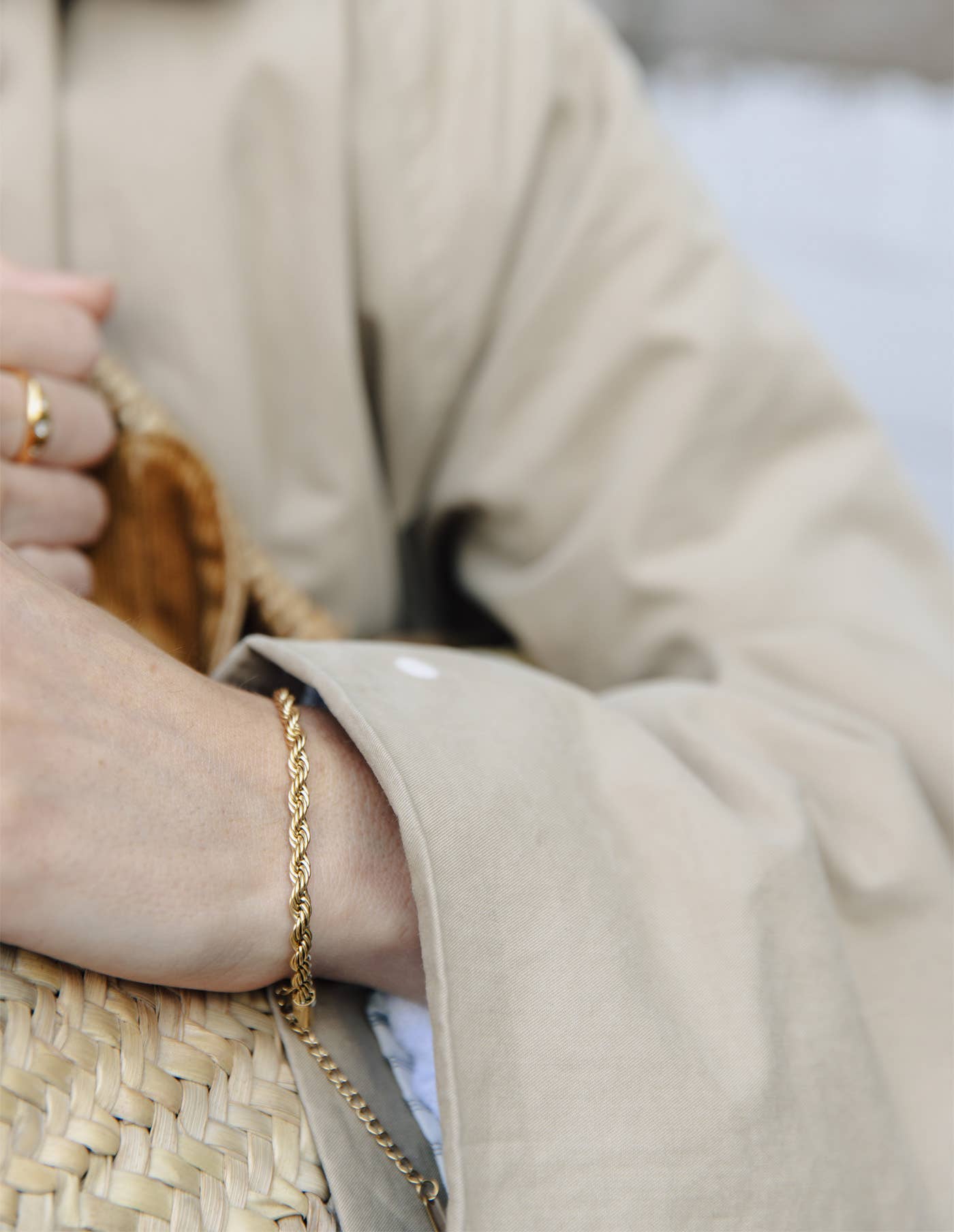 Gold 4mm Rope Twist Bracelet, Waterproof - MarramTrading.com