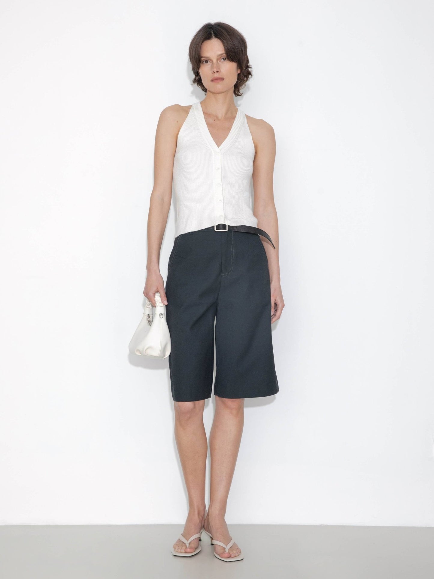 Halter Neck Off - Shoulder Cardigan Vest - MarramTrading.com