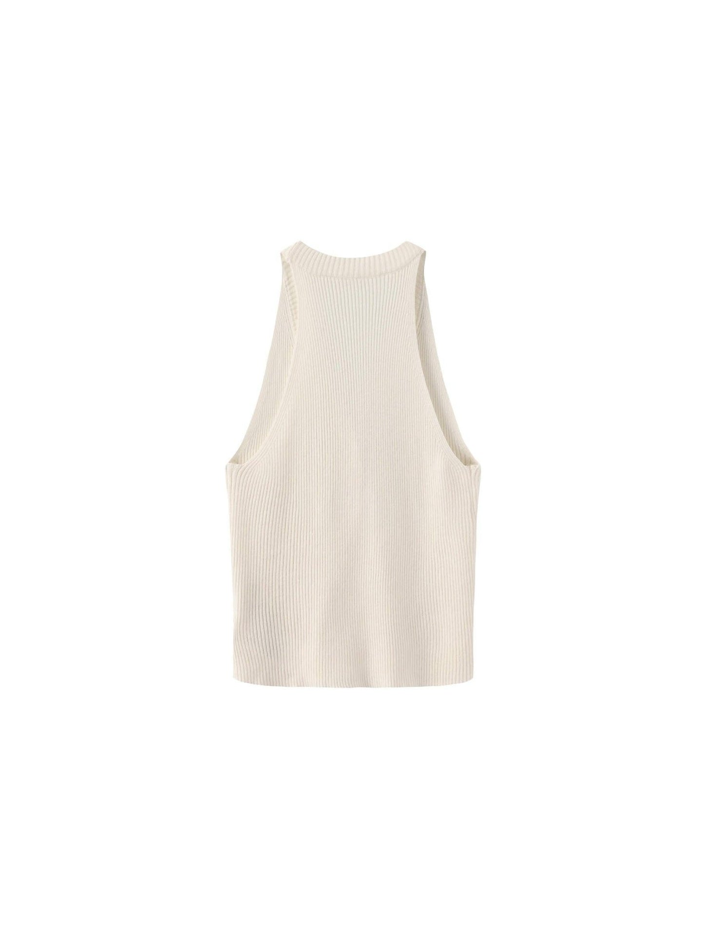 Halter Neck Off - Shoulder Cardigan Vest - MarramTrading.com