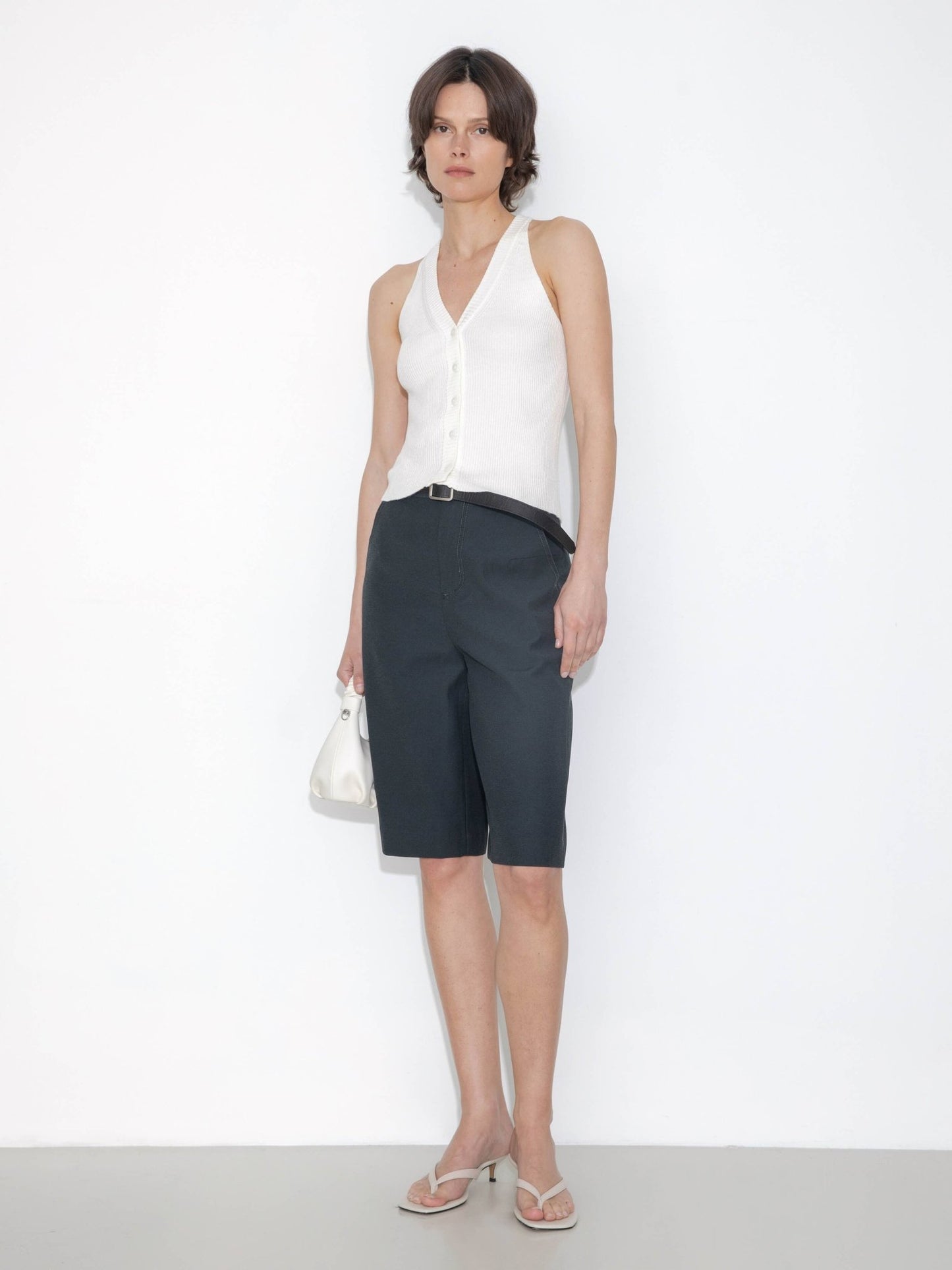 Halter Neck Off - Shoulder Cardigan Vest - MarramTrading.com
