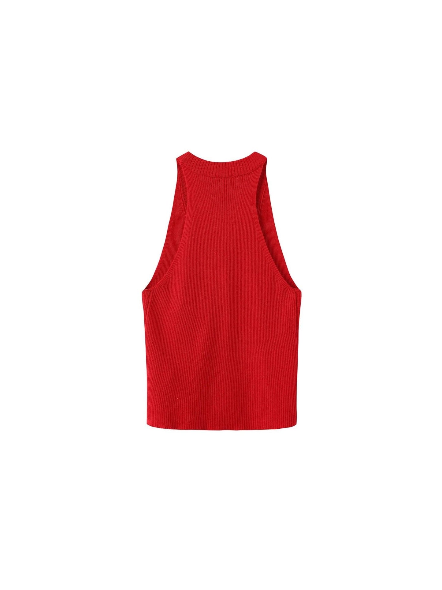 Halter Neck Off - Shoulder Cardigan Vest - MarramTrading.com