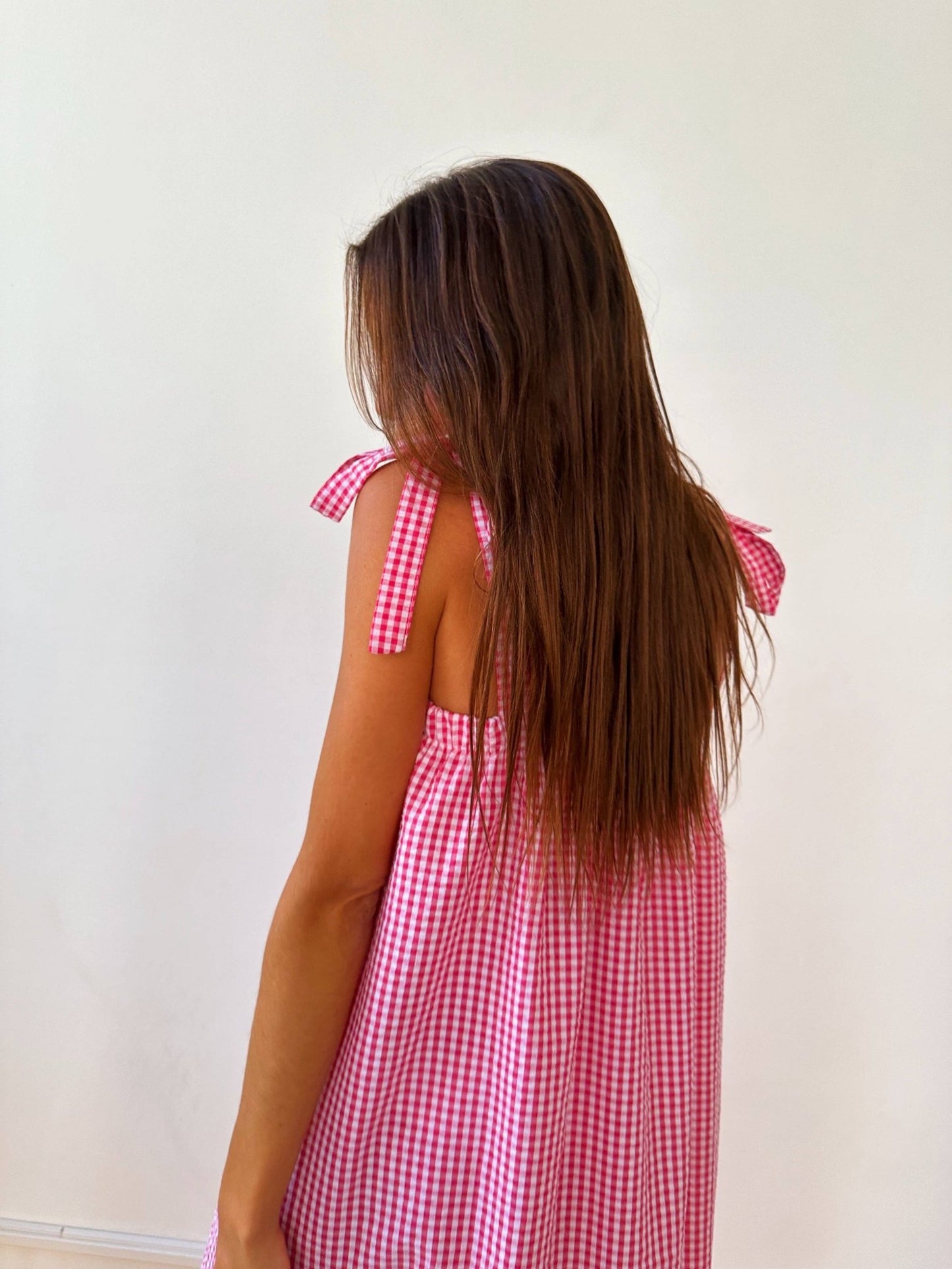 Inés Vichy Pink Dress - MarramTrading.com