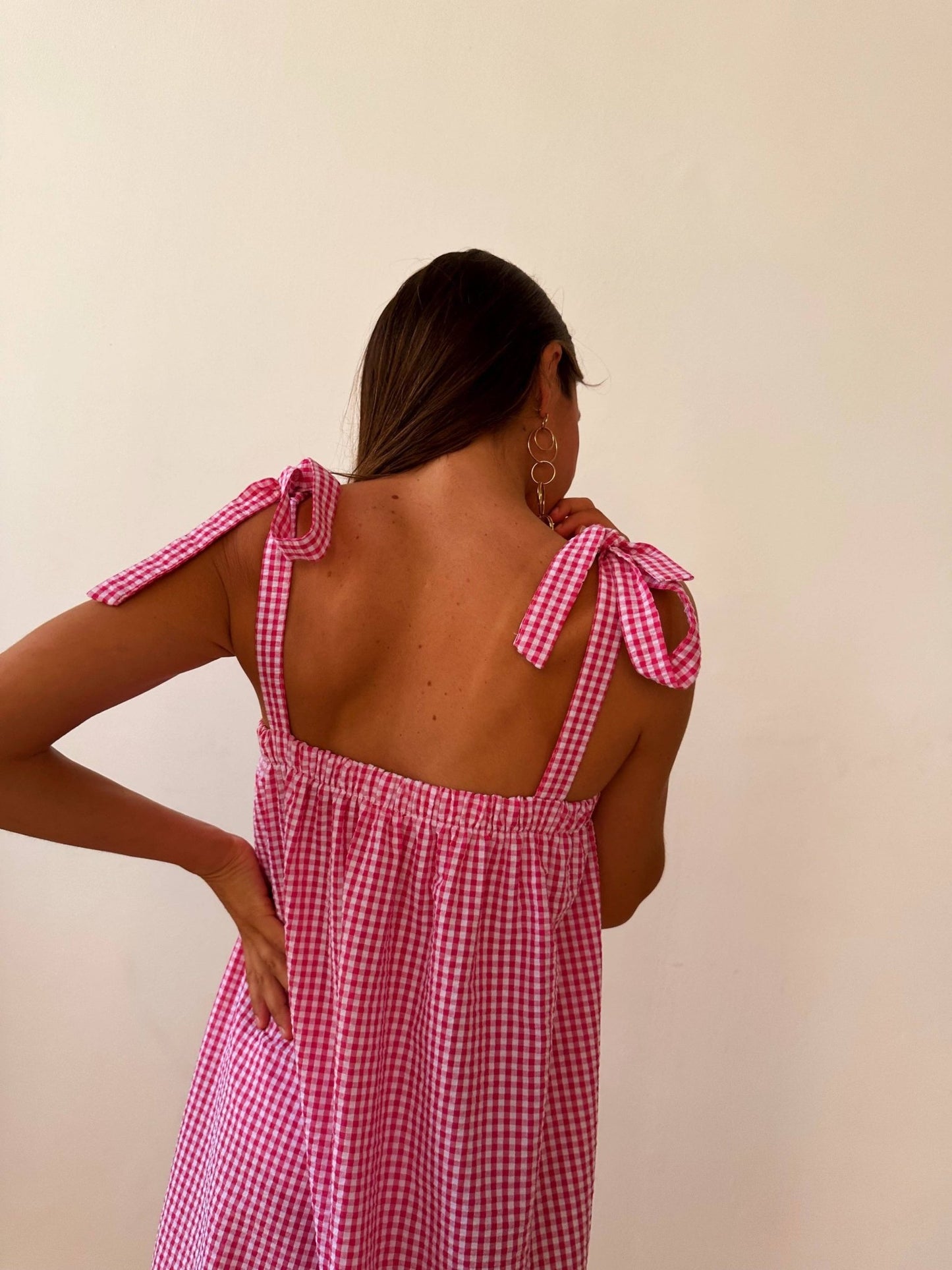 Inés Vichy Pink Dress - MarramTrading.com
