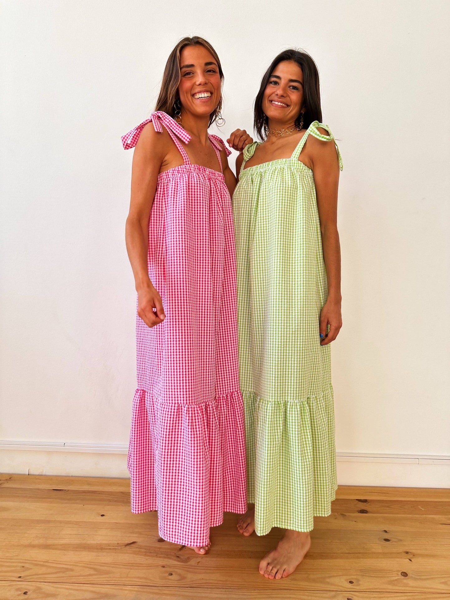 Inés Vichy Pink Dress - MarramTrading.com