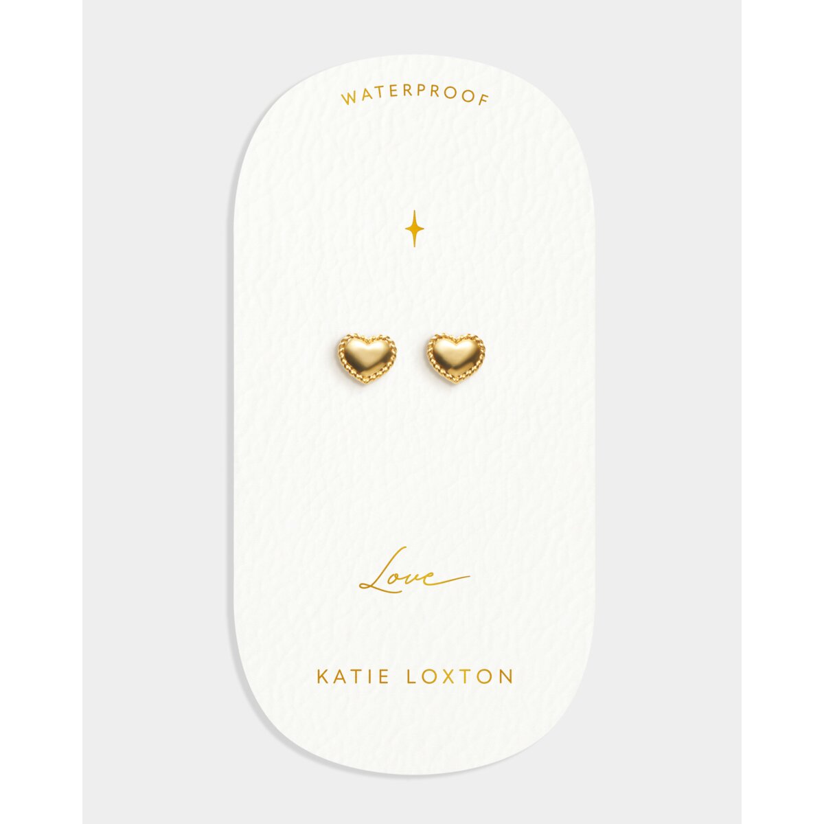 Waterproof Gold Heart Earrings