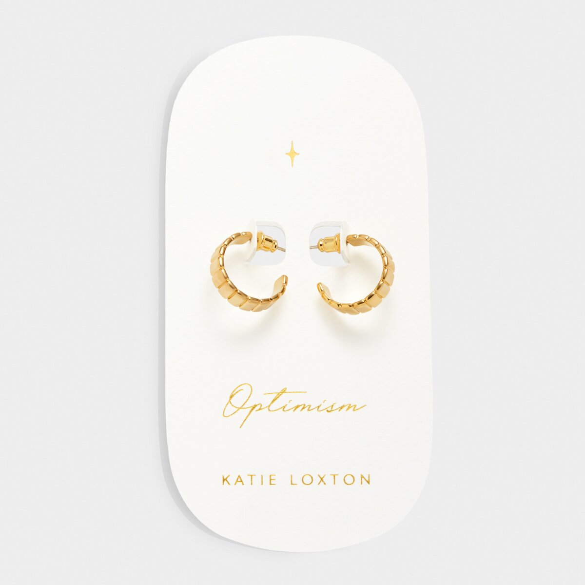 Waterproof Gold Amulet Hoop Earrings