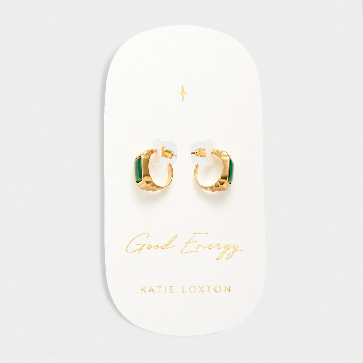 'Good Energy' Waterproof Gold Hoop Earrings