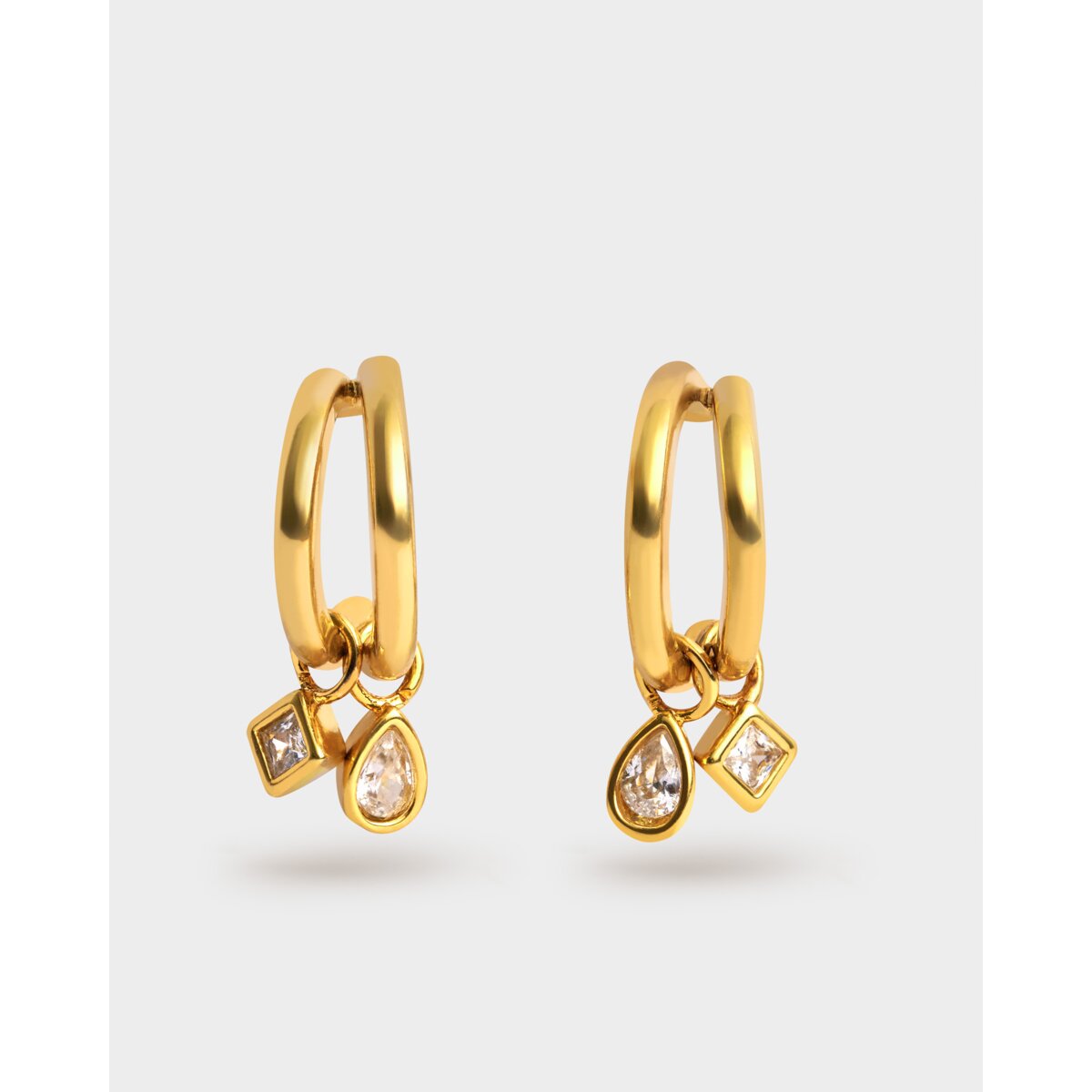 Champagne Hour Waterproof Gold Small Drop Earrings
