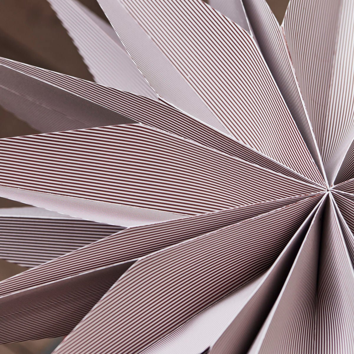 Large Burned Red & white Stripe Star - MarramTrading.com