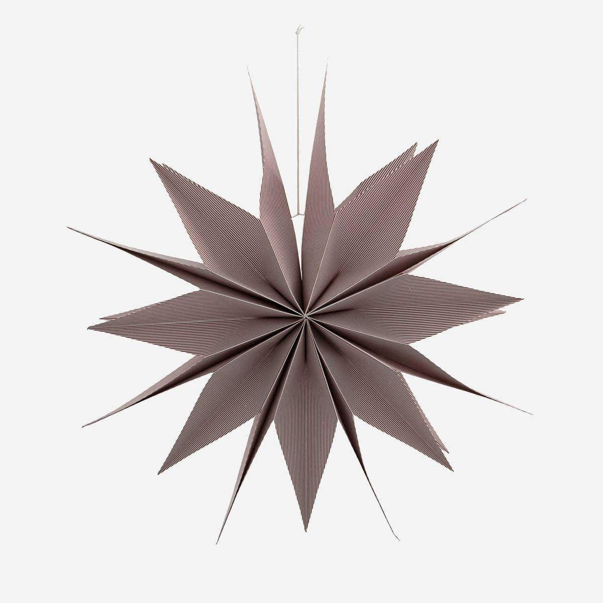 Large Burned Red & white Stripe Star - MarramTrading.com