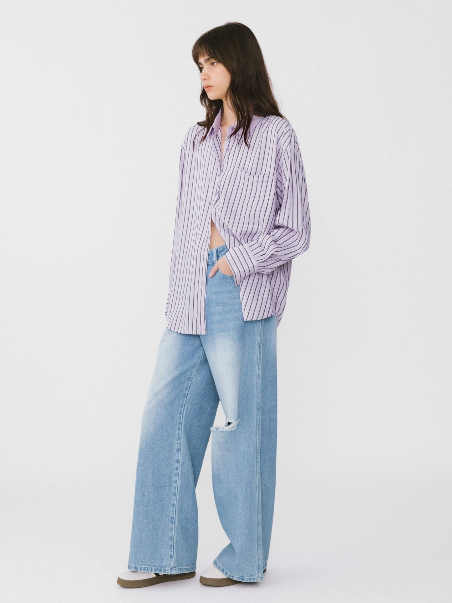 Long Pinstripe Shirt - MarramTrading.com