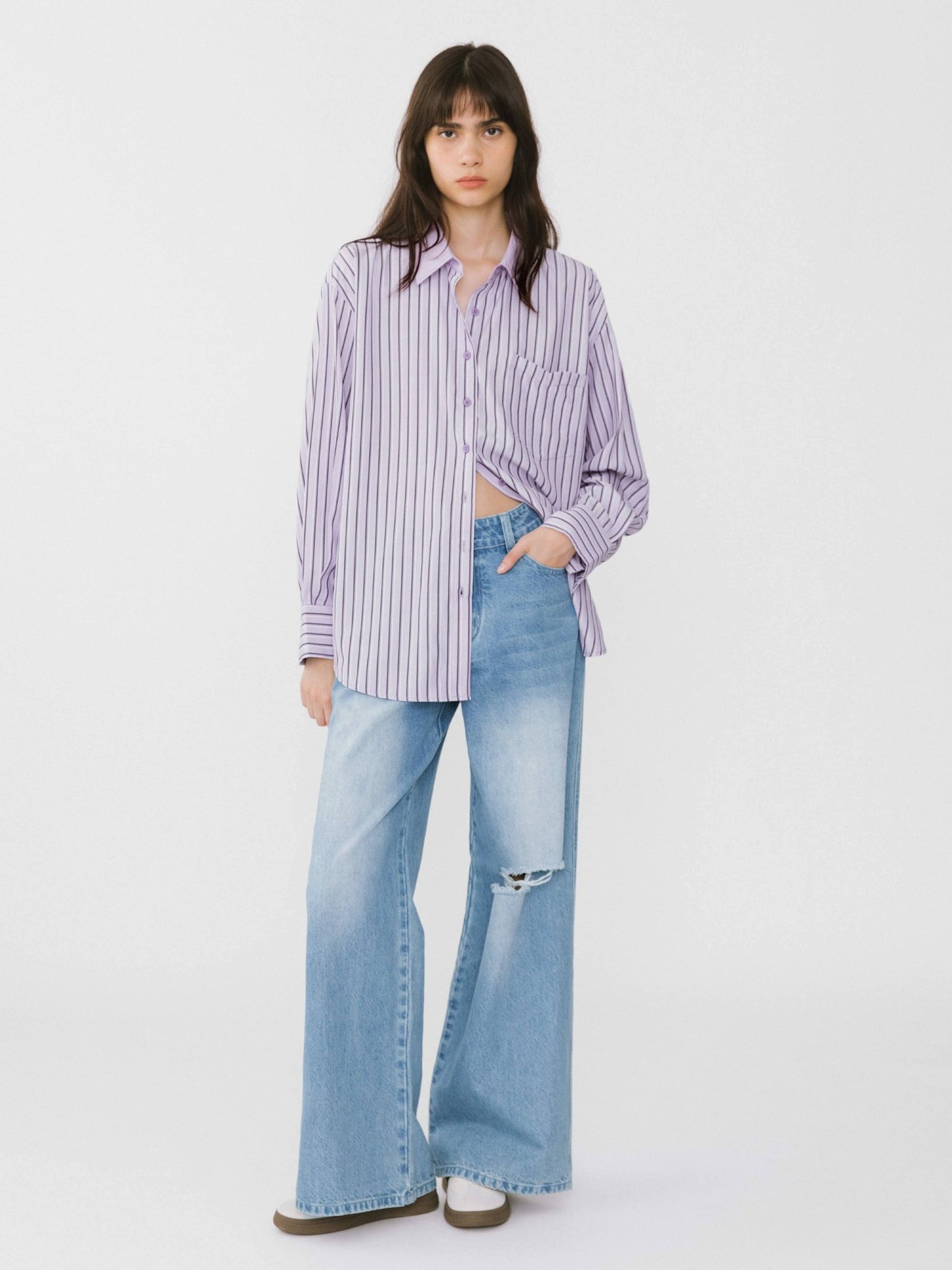 Long Pinstripe Shirt - MarramTrading.com