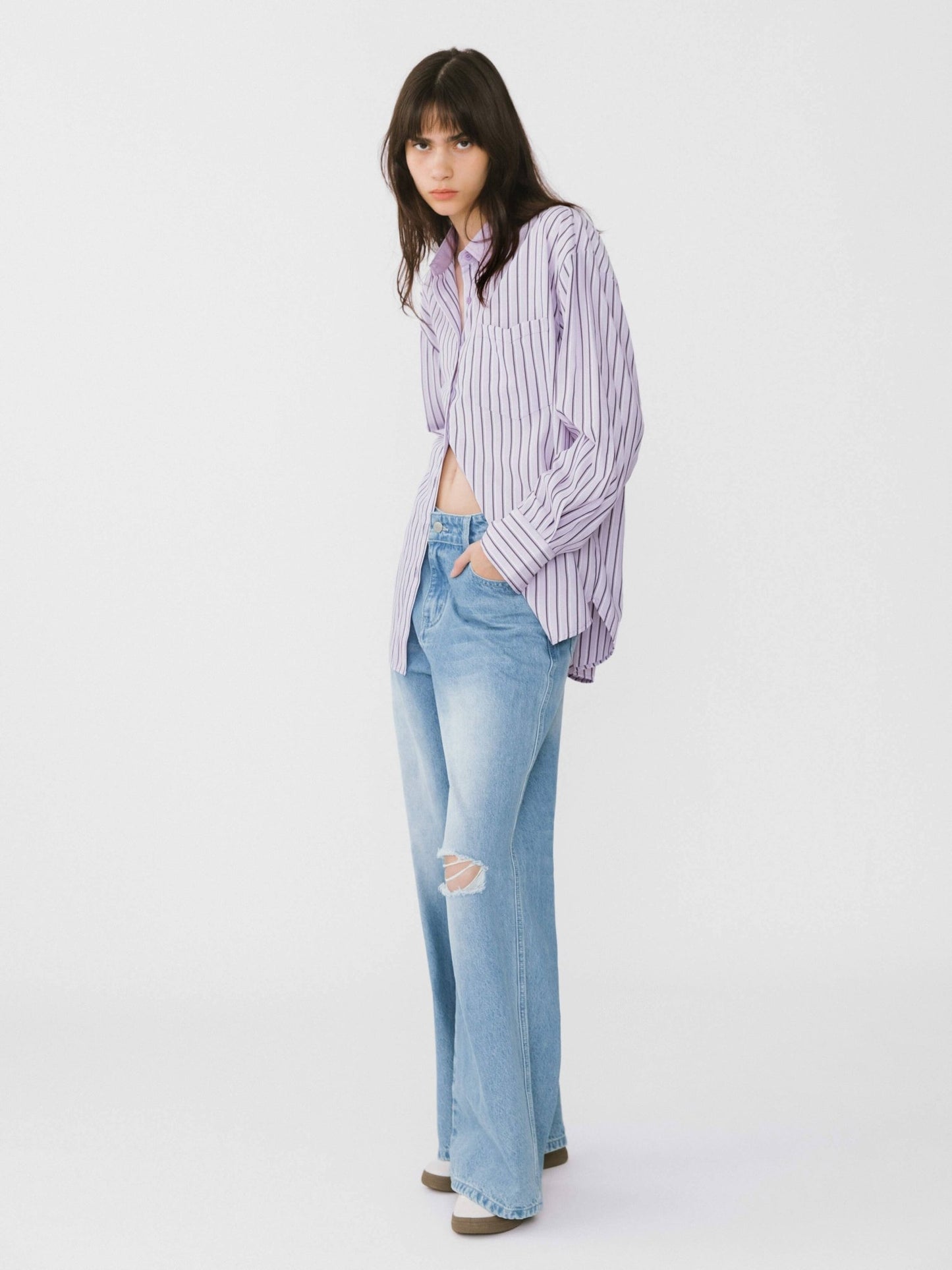 Long Pinstripe Shirt - MarramTrading.com