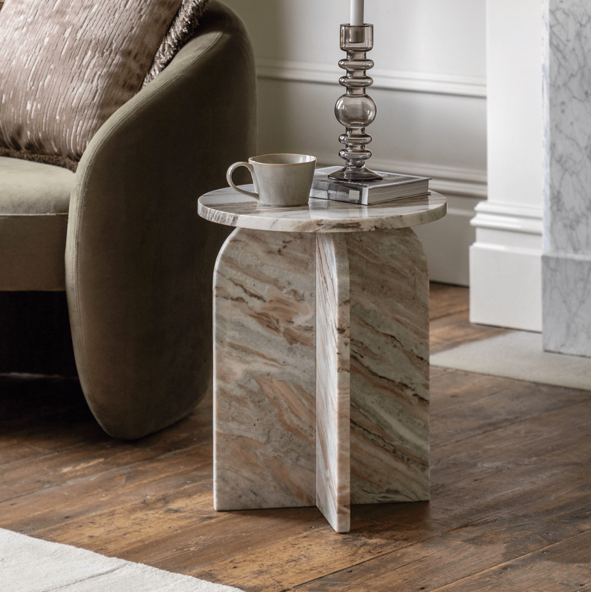 Marble Side Table - MarramTrading.com
