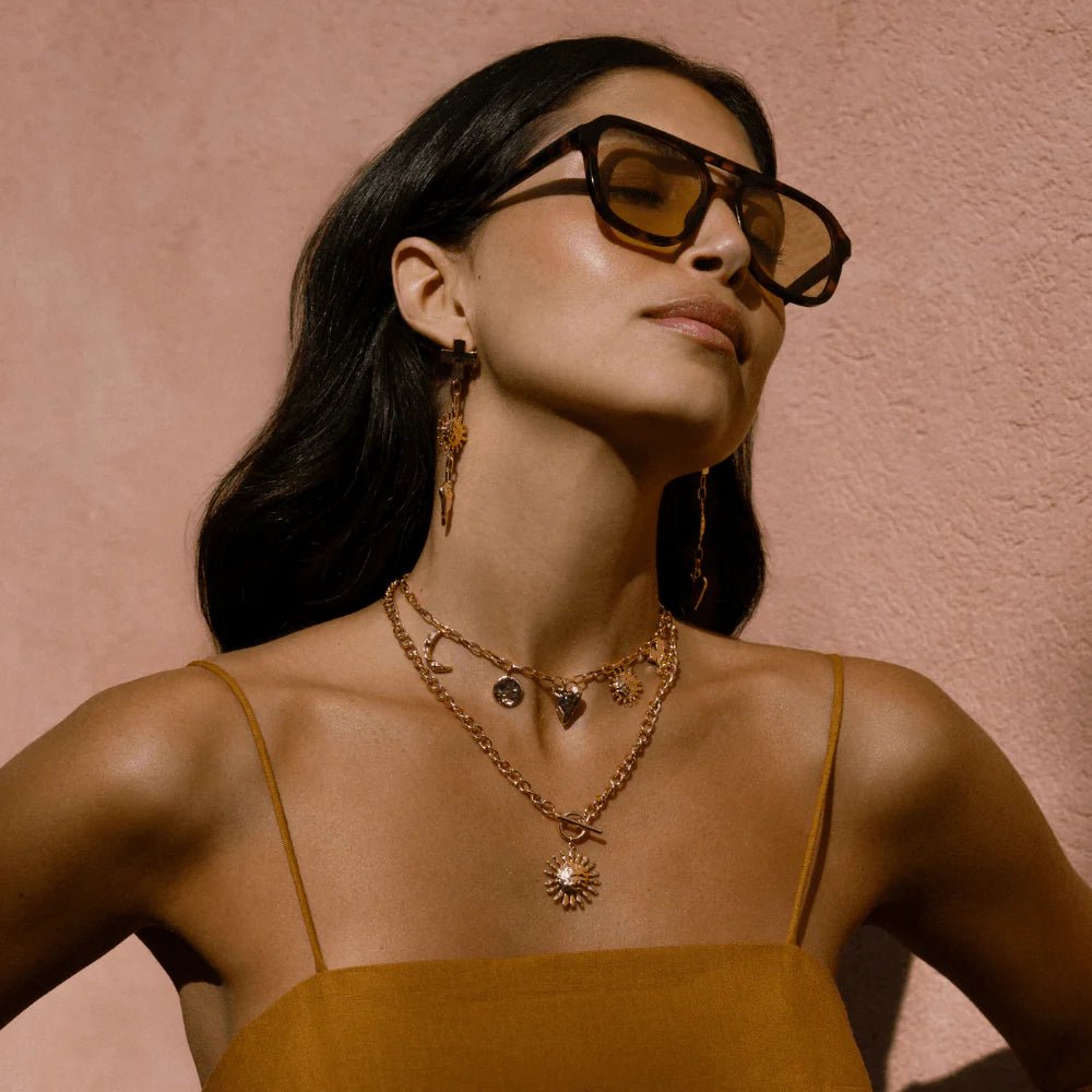 Molten Sun & T - Bar Necklace - MarramTrading.com