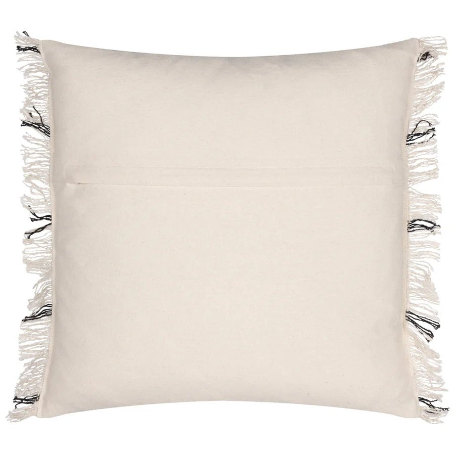Natural cushion with fringe detail - MarramTrading.com