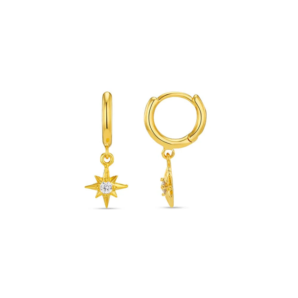 Crystal Starburst Micro Hoop Earring Gift Box