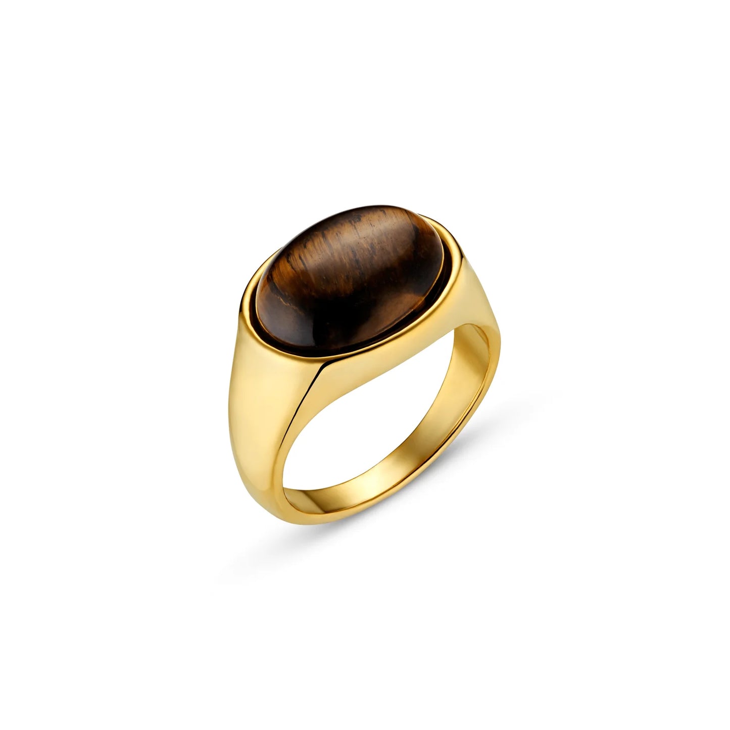 Semi-Precious Tiger's Eye Statement Ring - M/L