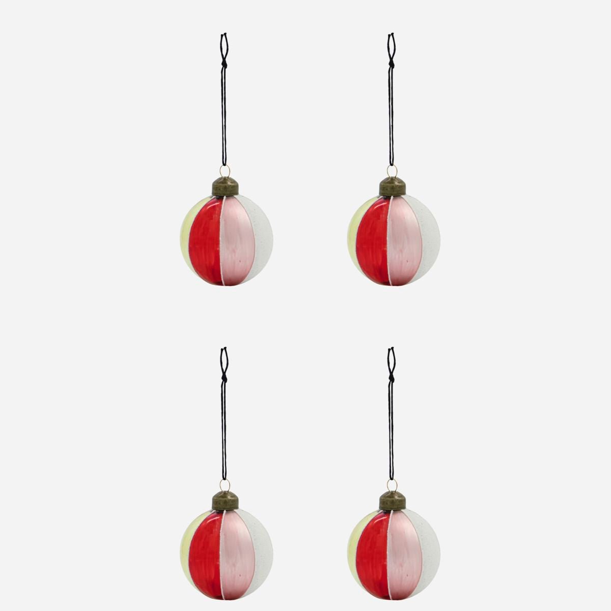 Set of 4 Circus Red Bauble - MarramTrading.com