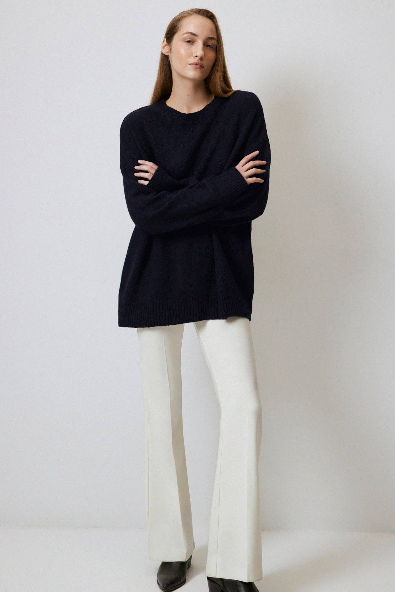 SOLID COLOUR OVERSIZE SWEATER - MarramTrading.com