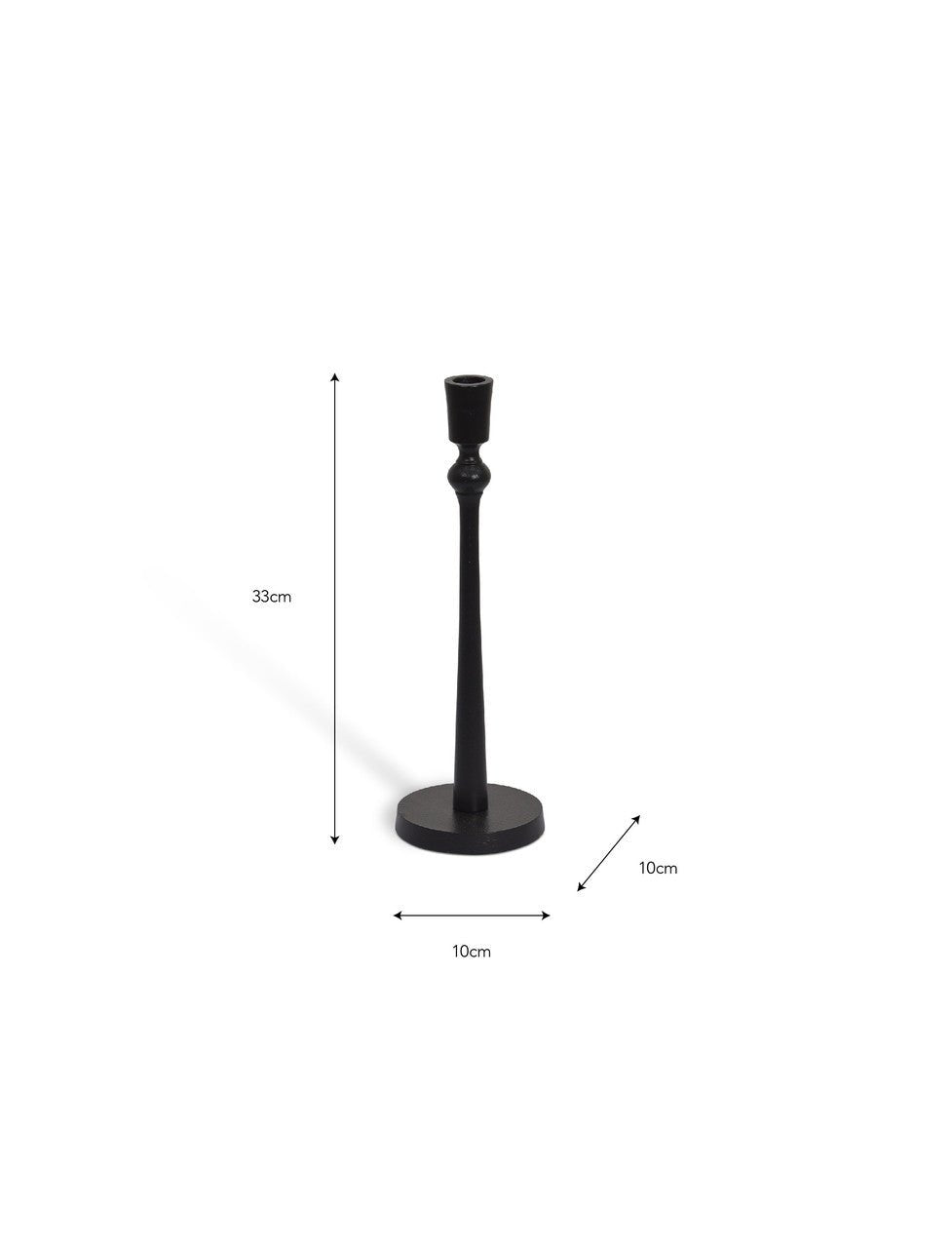Tall Black Candle Holder - MarramTrading.com