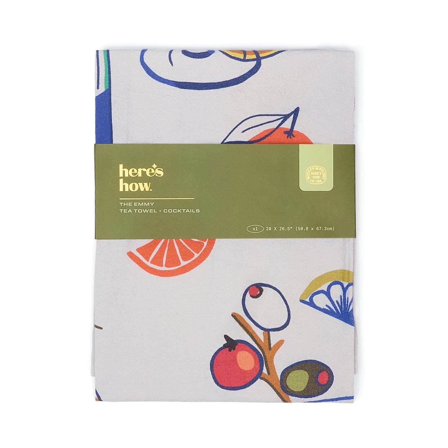 THE EMMY TEA TOWEL - COCKTAILS - MarramTrading.com