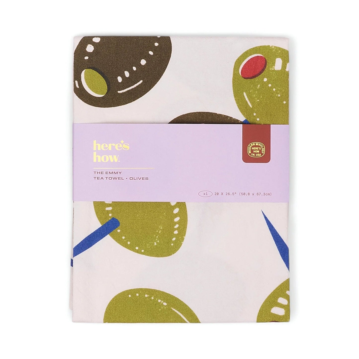 THE EMMY TEA TOWEL - OLIVES - MarramTrading.com