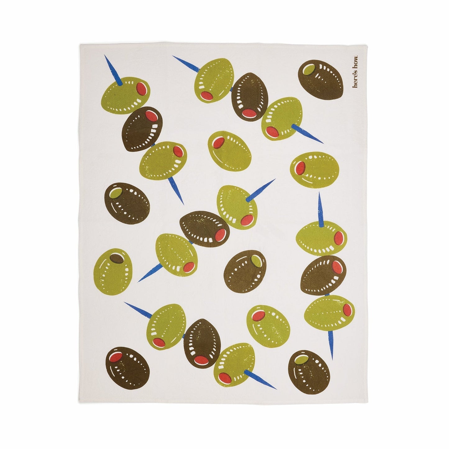 THE EMMY TEA TOWEL - OLIVES - MarramTrading.com