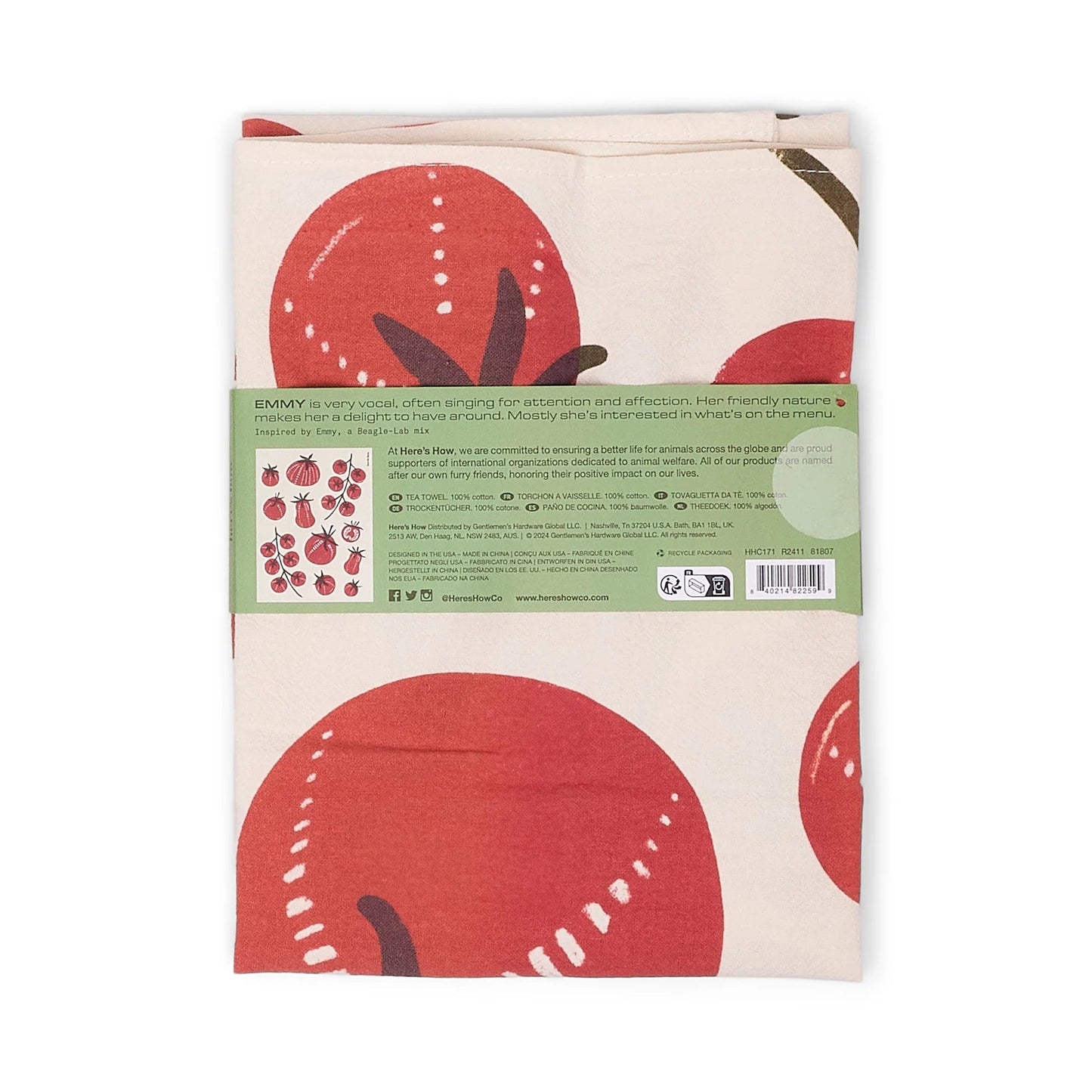 THE EMMY TEA TOWEL - TOMATOES - MarramTrading.com